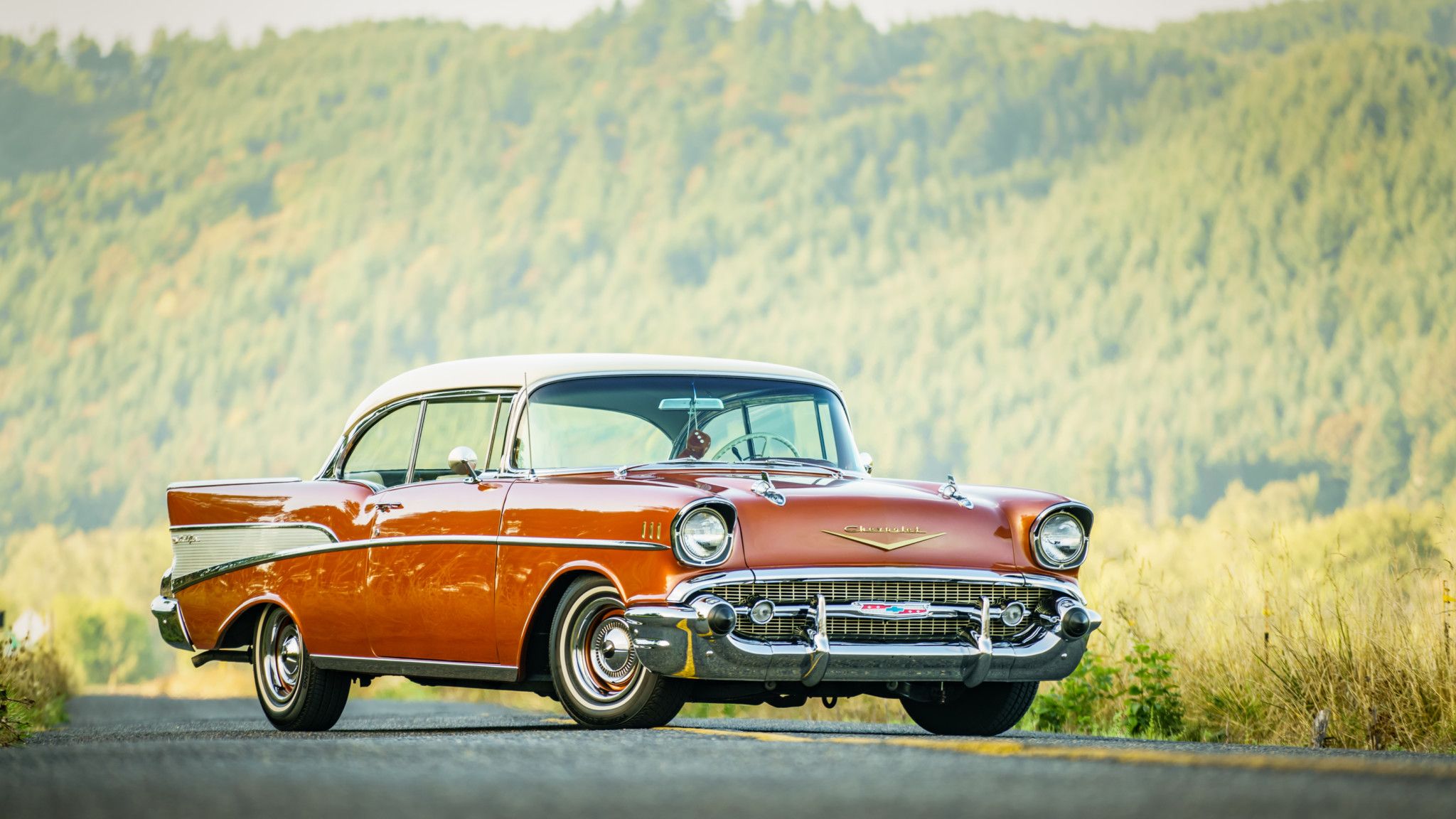 2048x1152 Desktop wallpaper: Old Car, Vehicles, Chevrolet Bel Air, Car, Chevrolet 4K free download for PC. 464524