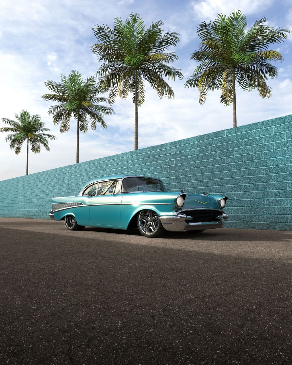 1025x1280 Chevrolet Bel Air Racing MULHOLLAND