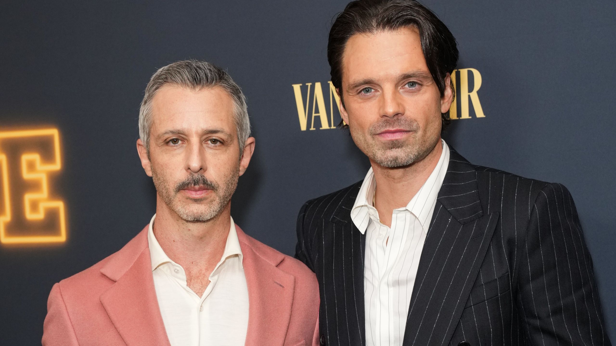 2560x1440 Jeremy Strong and Sebastian Stan are the yin and yang of big suits