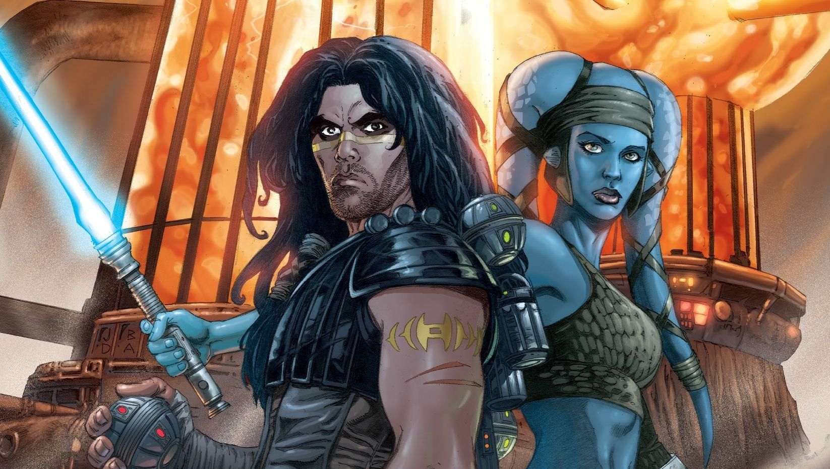 1646x931 Download Twi'lek (Star Wars) Aayla Secura Quinlan Vos Comic Star Wars Wallpaperx931