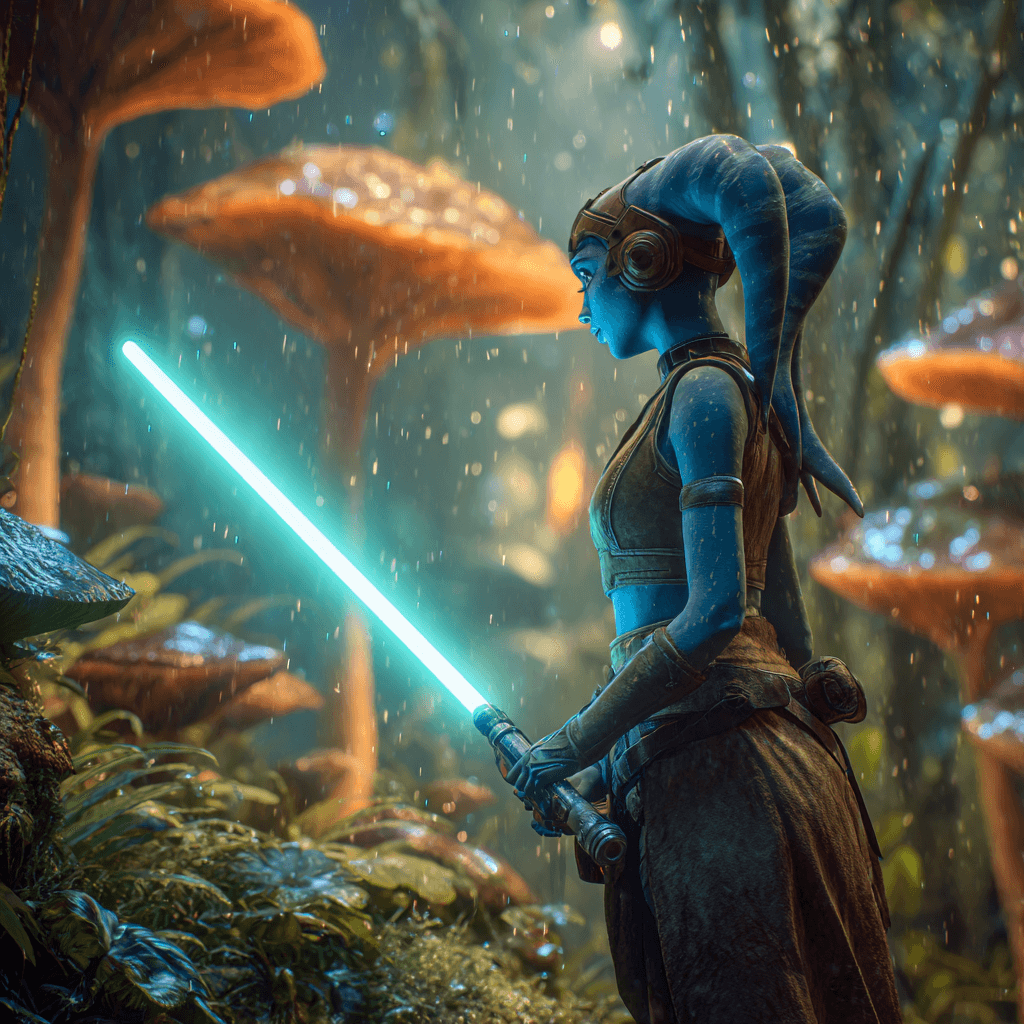 1024x1024 Aayla Secura's Turquoise Lightsaber: Guardian of Balance