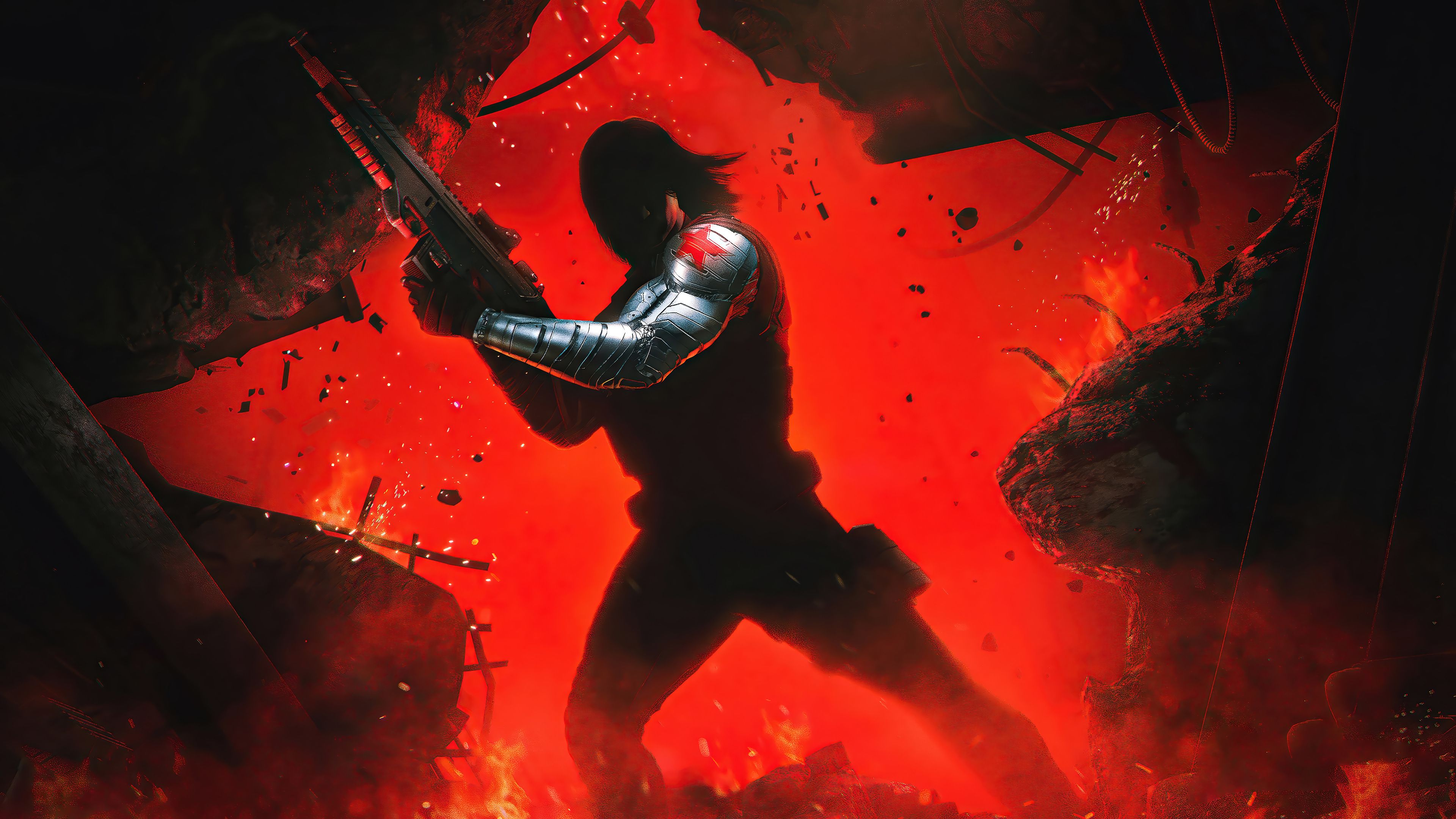 3840x2160 Winter Soldier Bucky Barnes Wallpaper 4K HD PC a