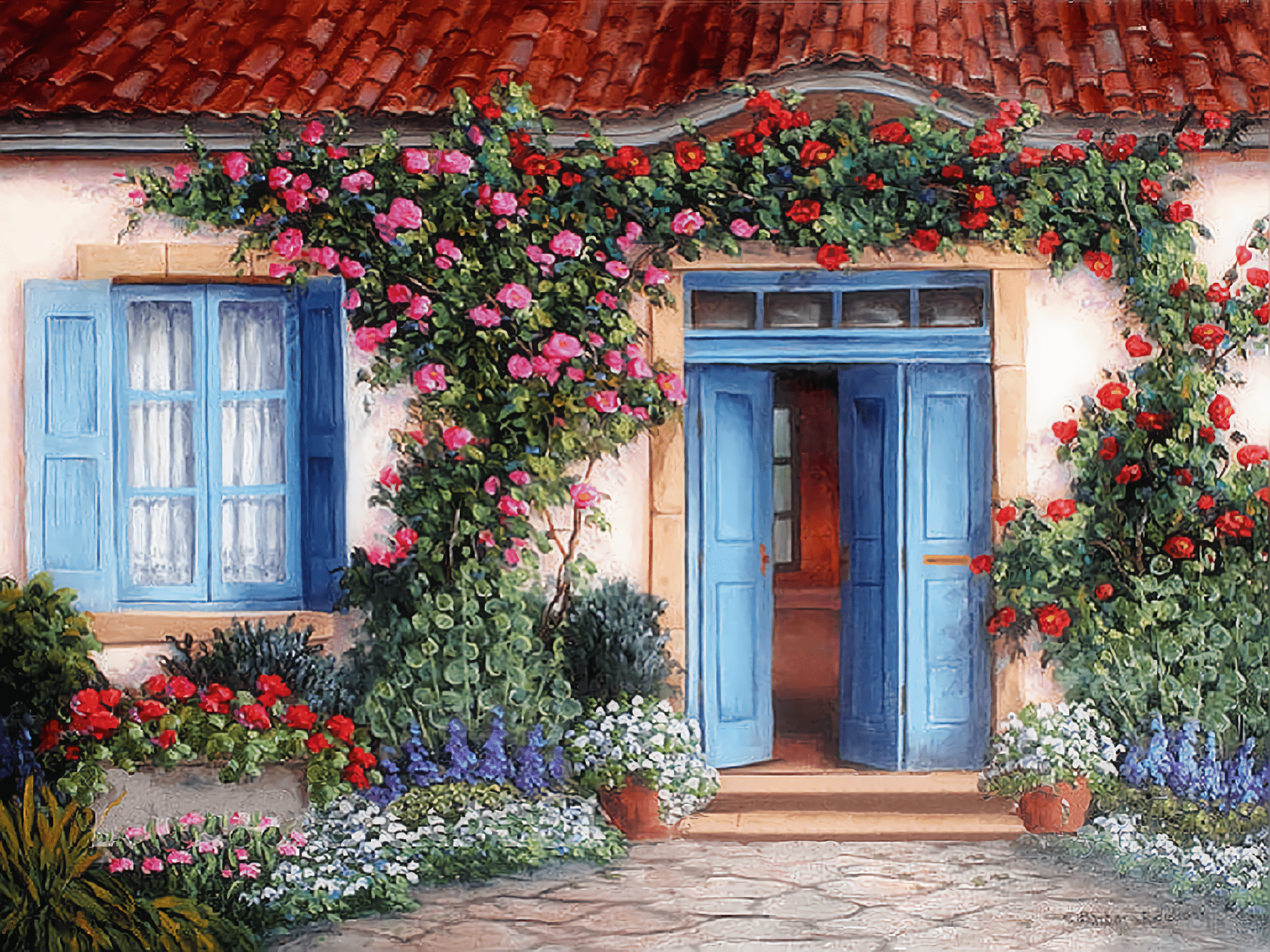 1920x1440 Cute House Wallpaper