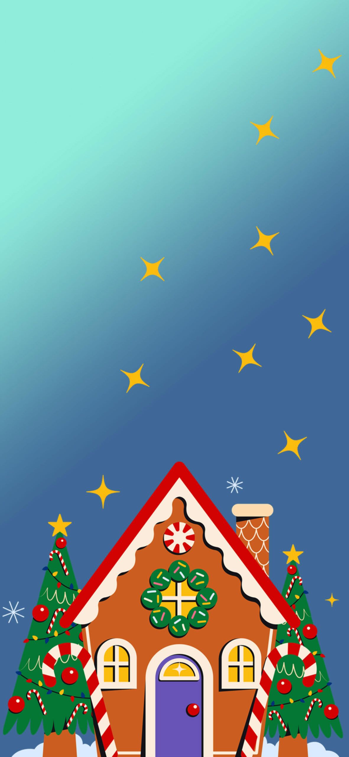 1181x2560 Vibrant Waffle House Christmas Wallpaper Wallpaper HD