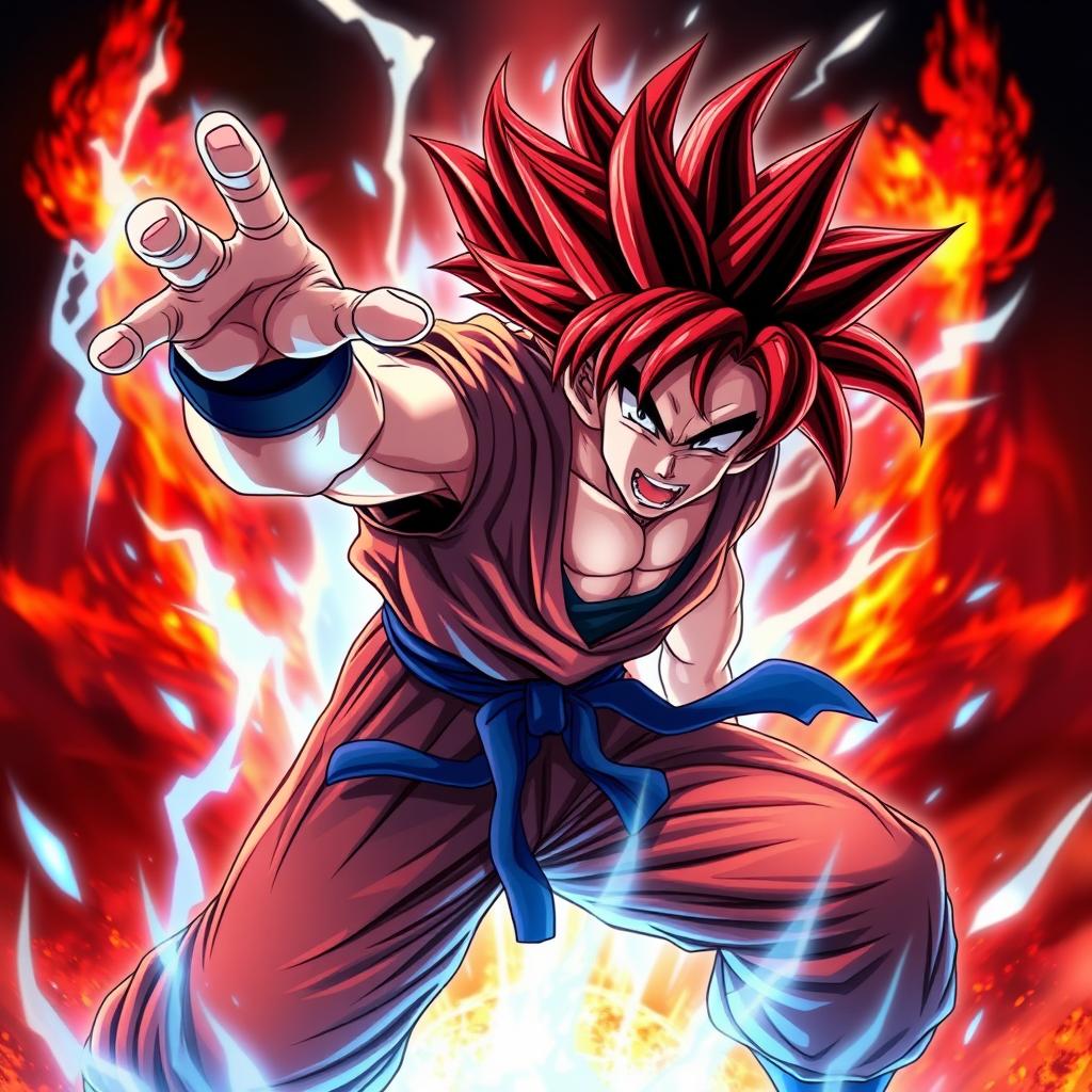 1024x1024 Epic Fusion: Goku & Iori Yagami