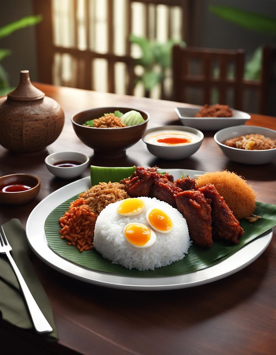 896x1152 Delightful Nasi Lemak Kampung Nasi Lemak