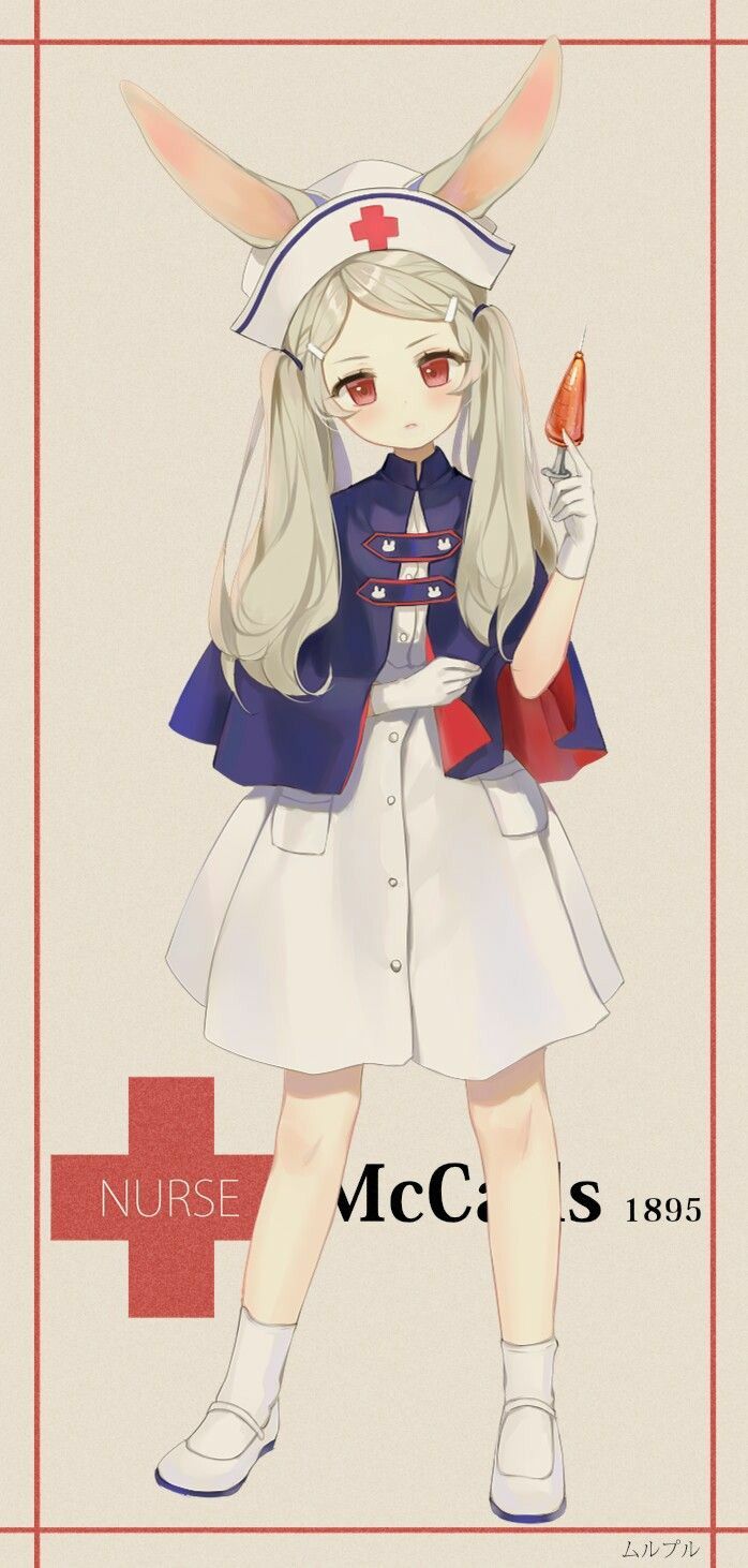698x1462 Nurse character art. Nurse rabbit, Anime nurse wallpaper, Anime nurse drawing