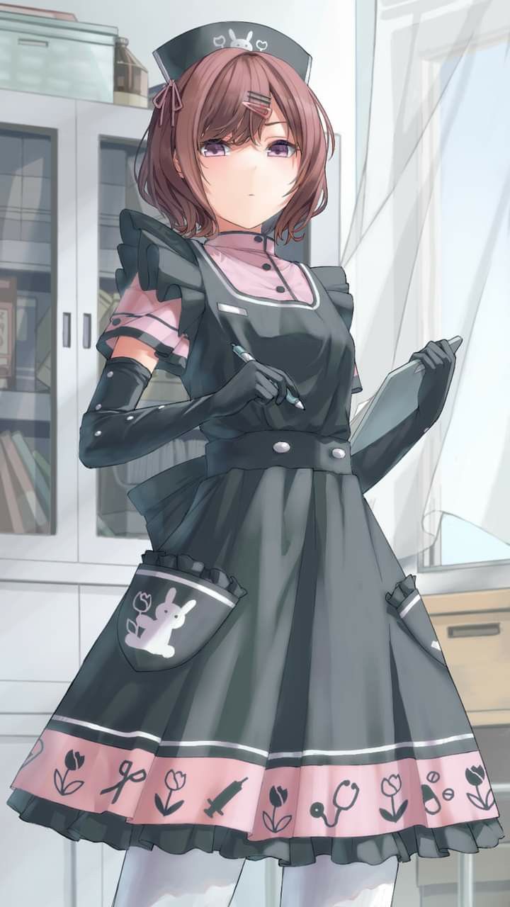720x1280 Higuchi madoka. Tactical maid art, Anime nurse wallpaper, Animegirl