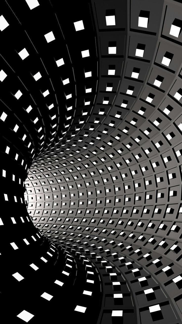 736x1307 3D optical illusion wallpaperd black and white wallpaper, Optical illusions art, Dark phone wallpaper