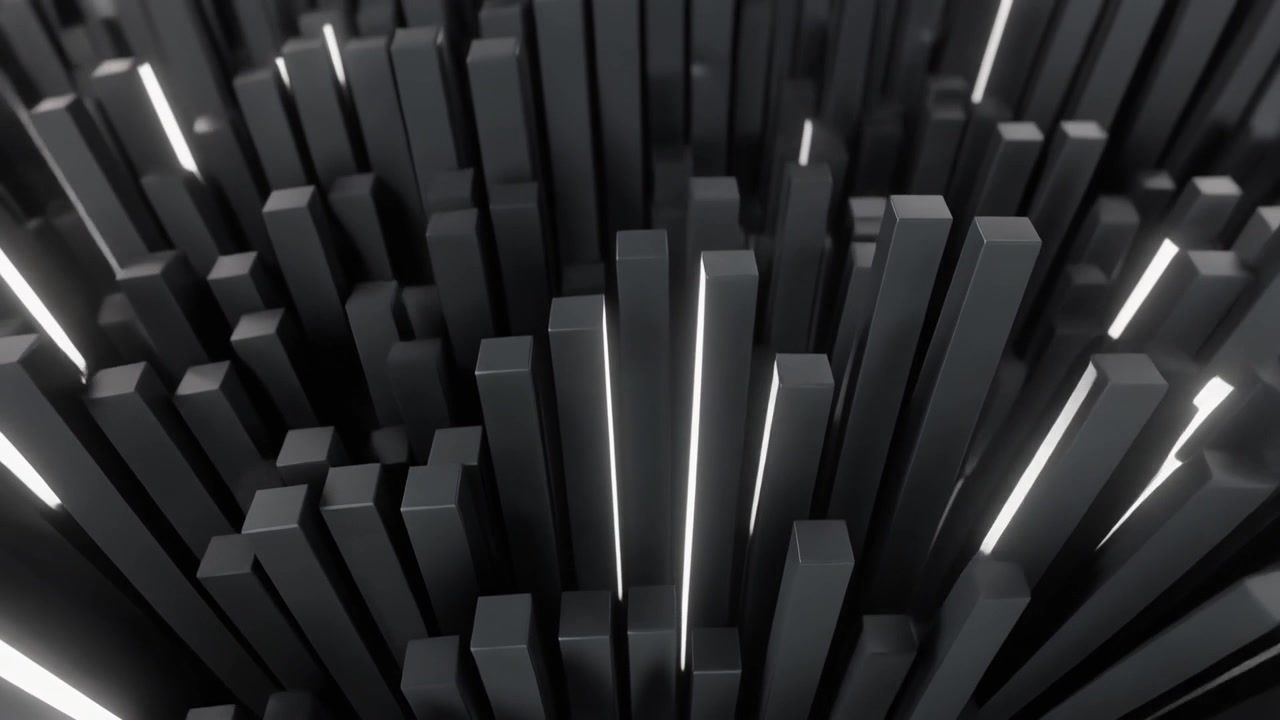 1280x720 3D black and white background
