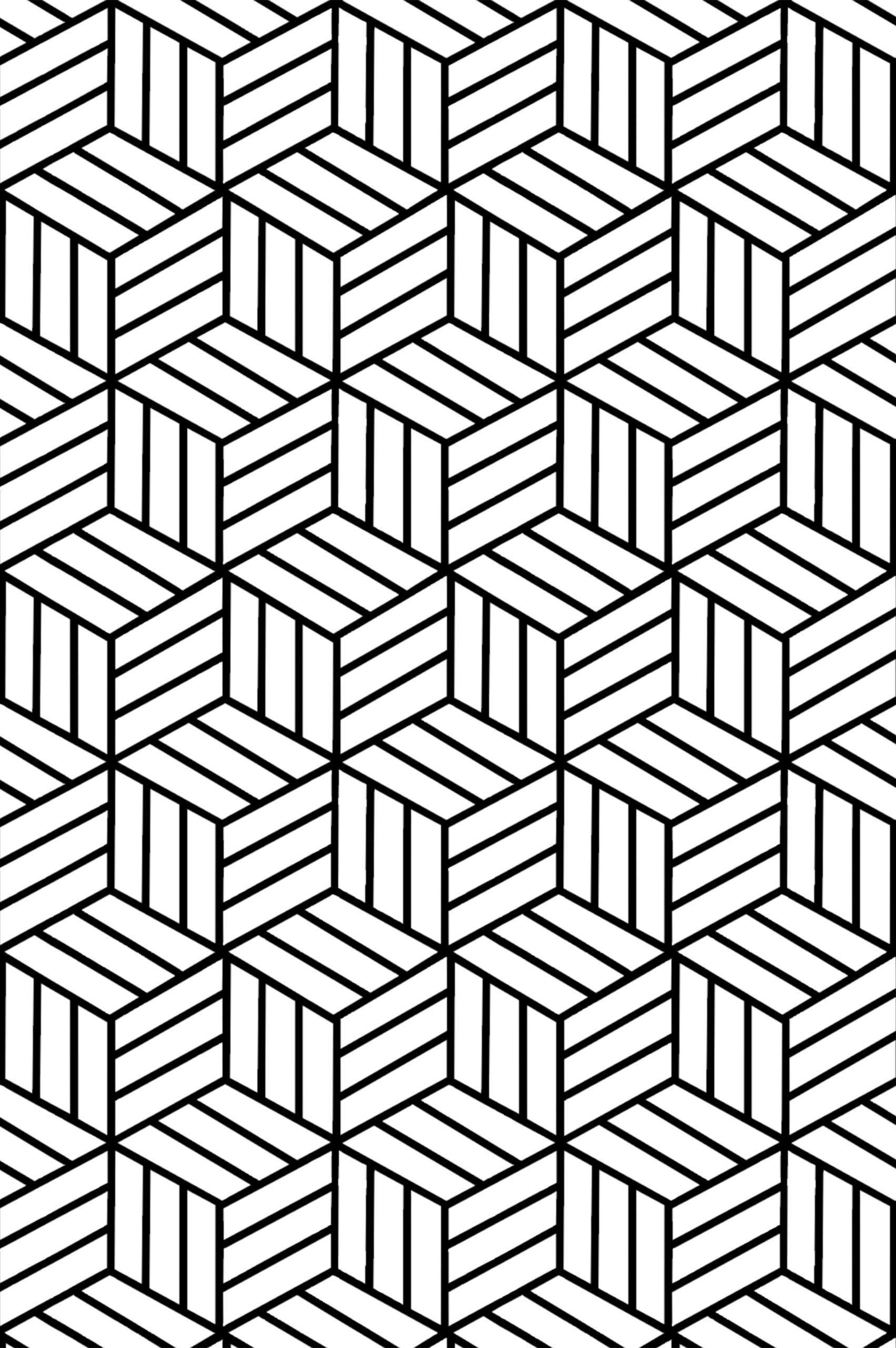 1703x2560 Wallpaper: Geometric 3D Cubes