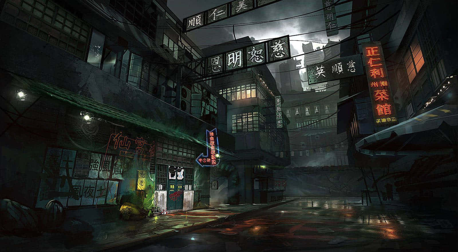 1600x882 Download Old Japan Anime At Night Wallpaper