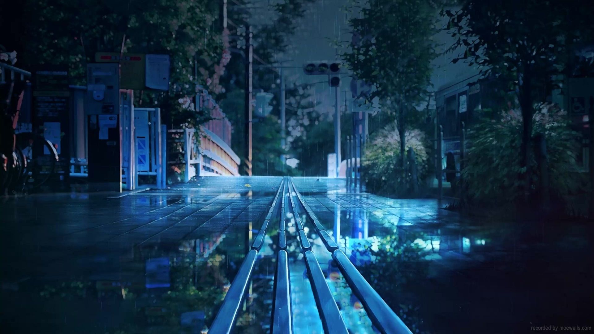 1920x1080 Rainy Night Japanese Street Live Wallpaper