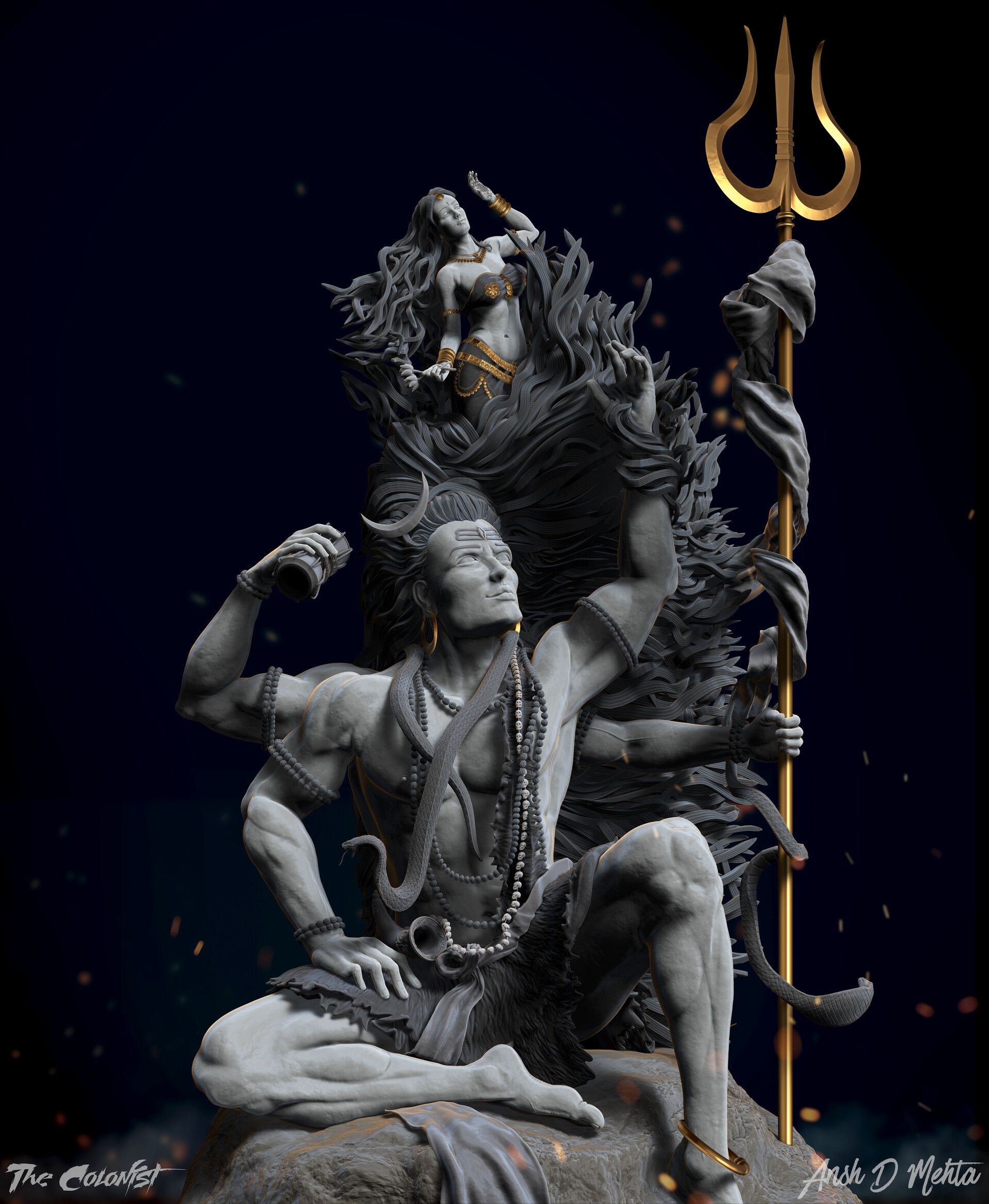 1920x2336 Azhimala Lord Shiva statue