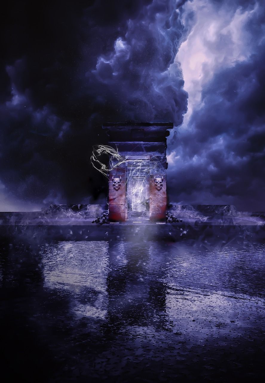 887x1280 Dark Aura Fantasy Tower