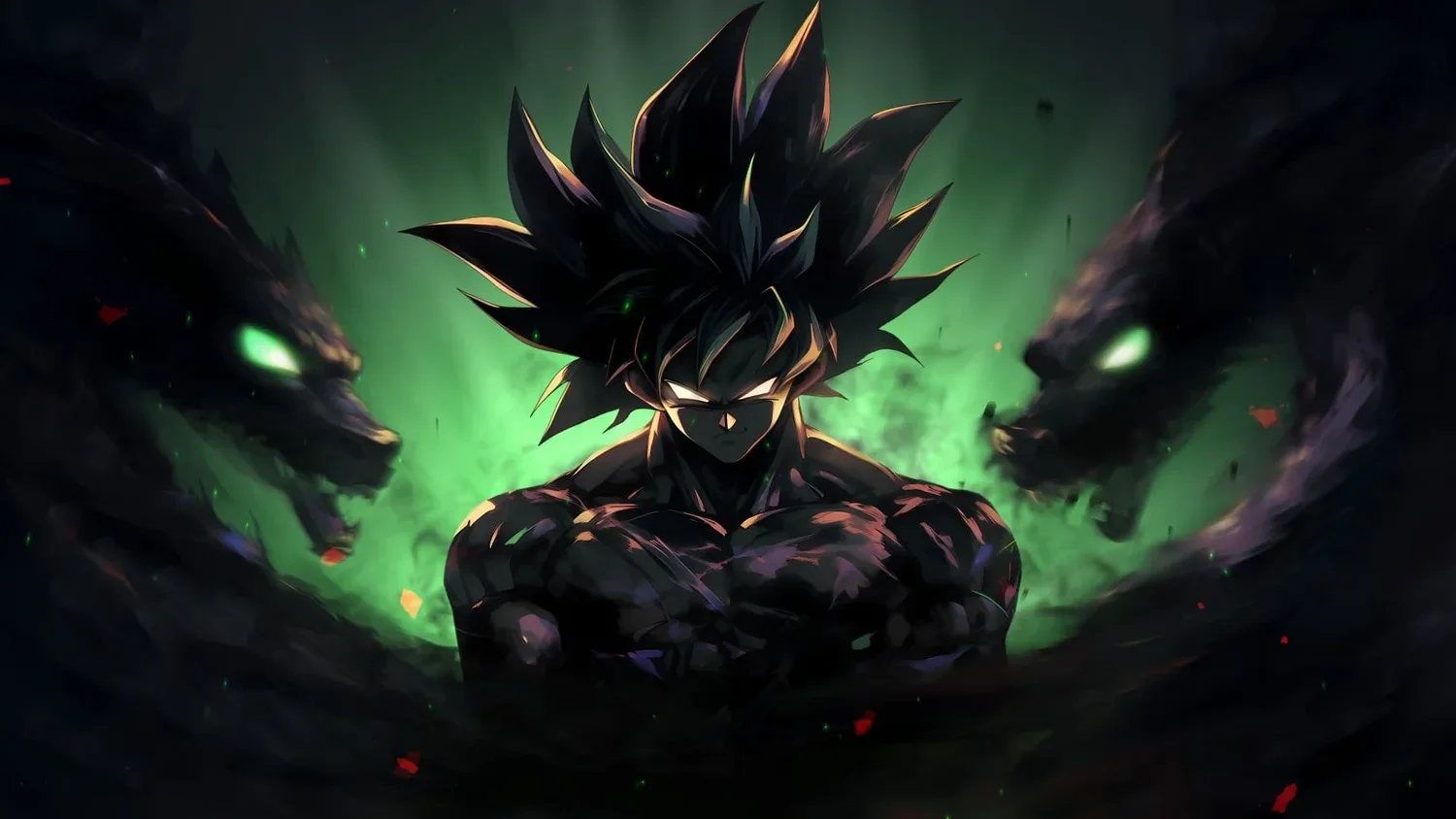 1500x844 Dark Aura Goku Wallpaper