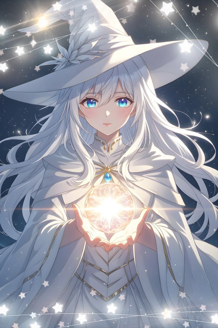 736x1104 Anime White Witch