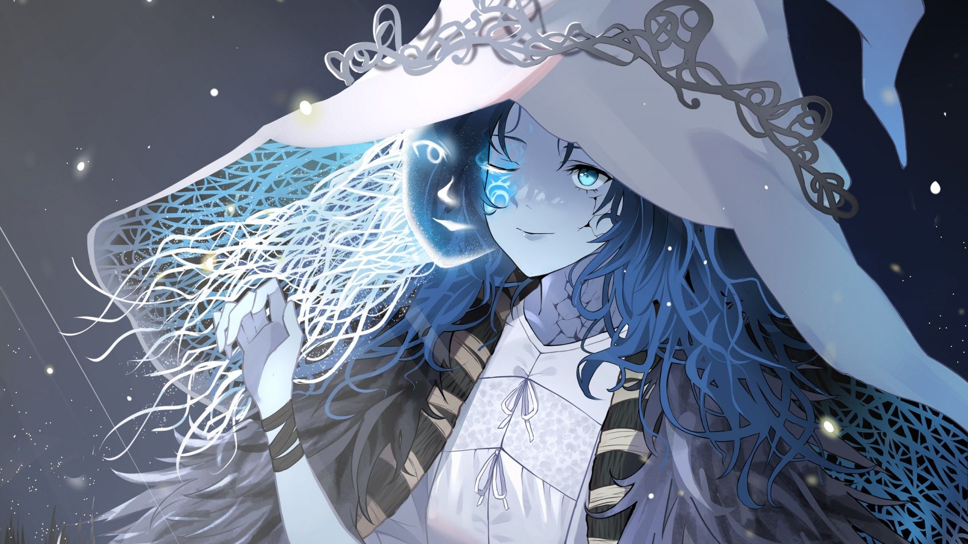 1920x1080 Blue Eyes Ranni the Witch HD Elden Ring Wallpaper