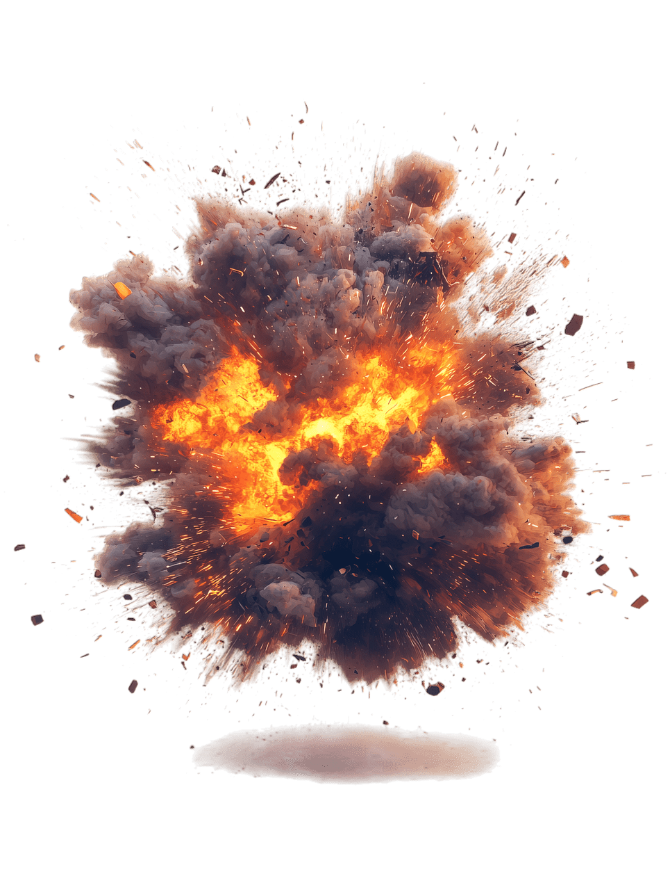 965x1280 Download Explosion Fire Blast Explosion Effect. Royalty Free Stock Illustration Image