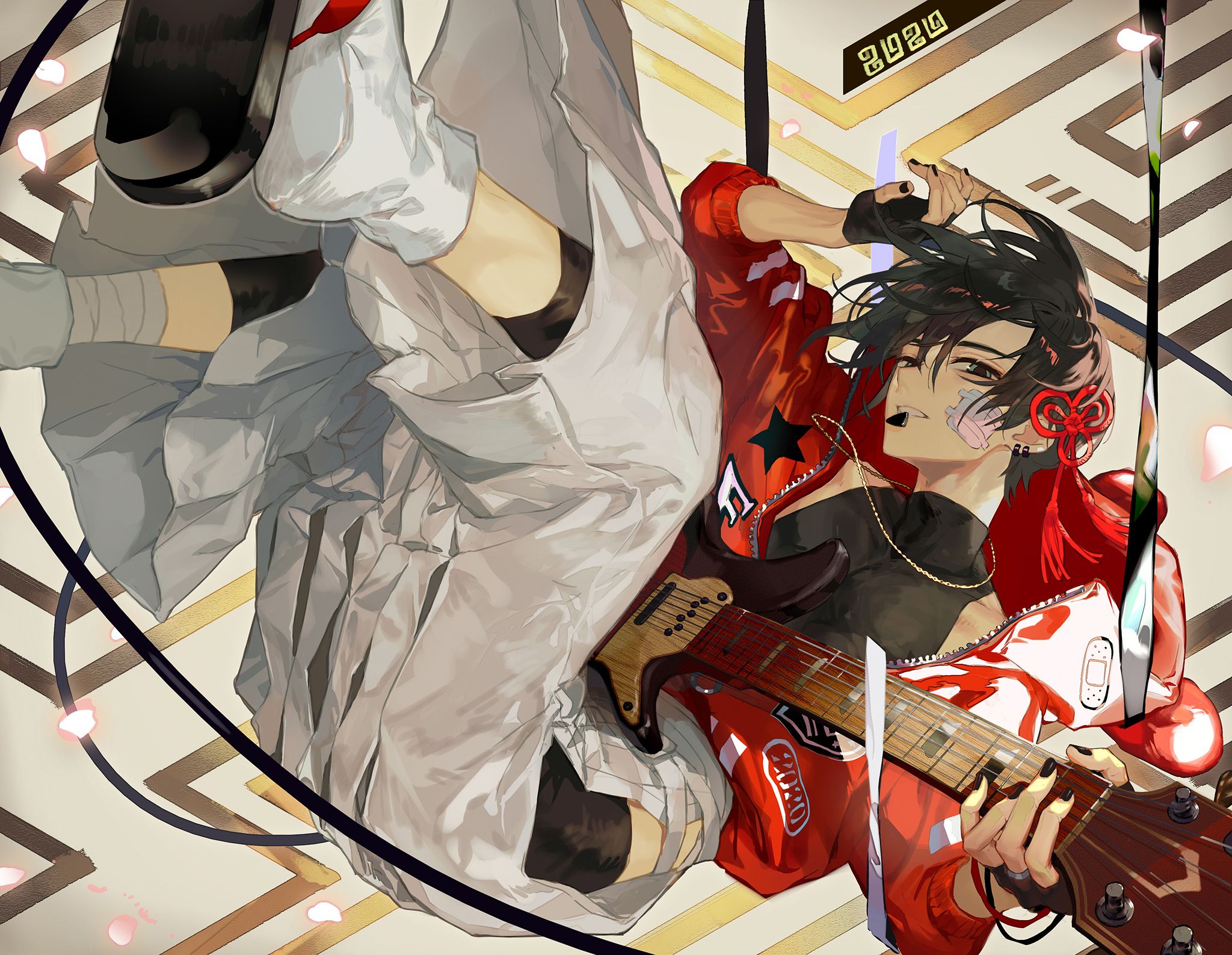 2048x1587 Download Electric Guitar Anime Original HD Wallpaper