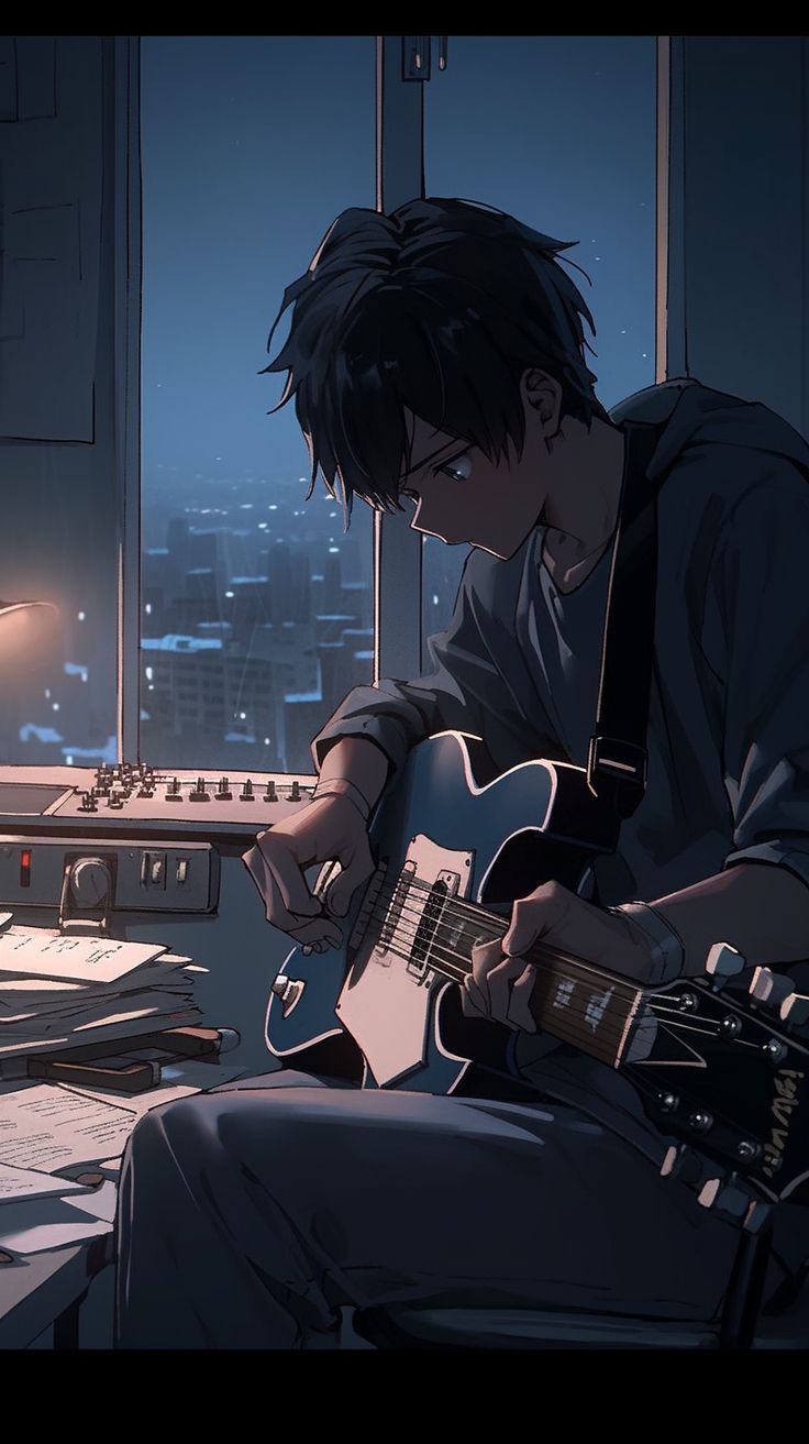 736x1313 Caballero de arkham. Ilustración musical, Dibujos de guitarras, Arte del fondo de pantalla