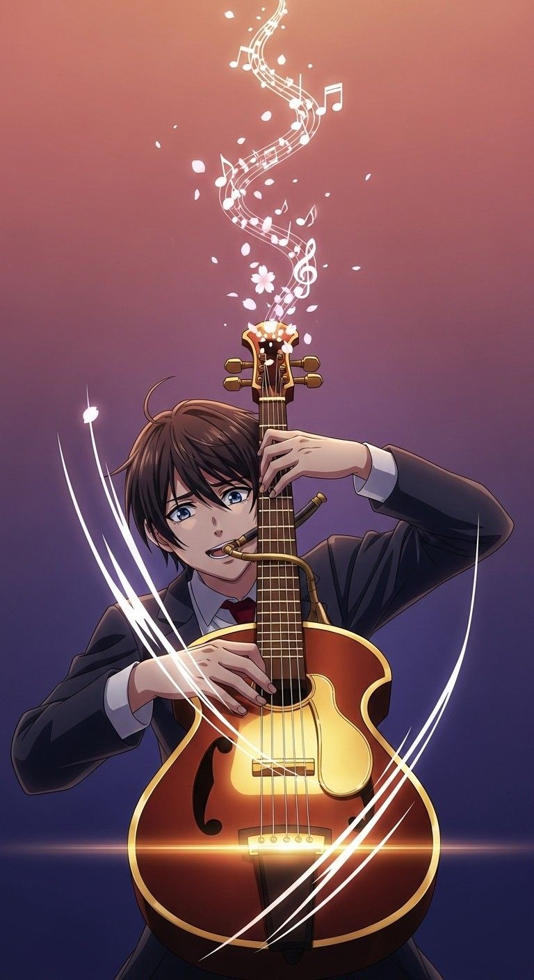 768x1408 Download Musical Anime Energy Image, Manga, Musician