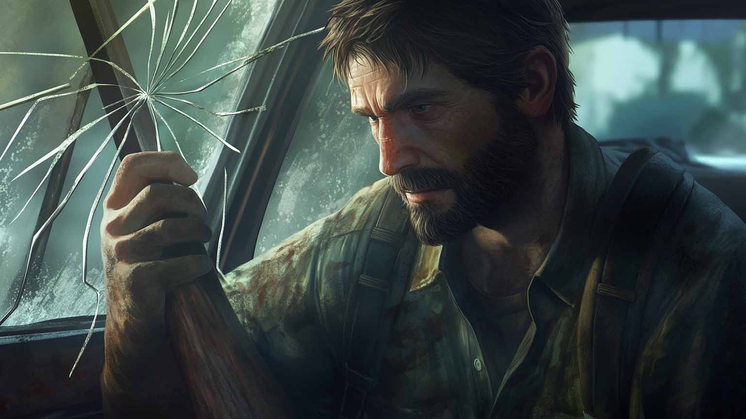 1536x864 Last of Us Joel Broken Window Wallpaper of Us Wallpaper