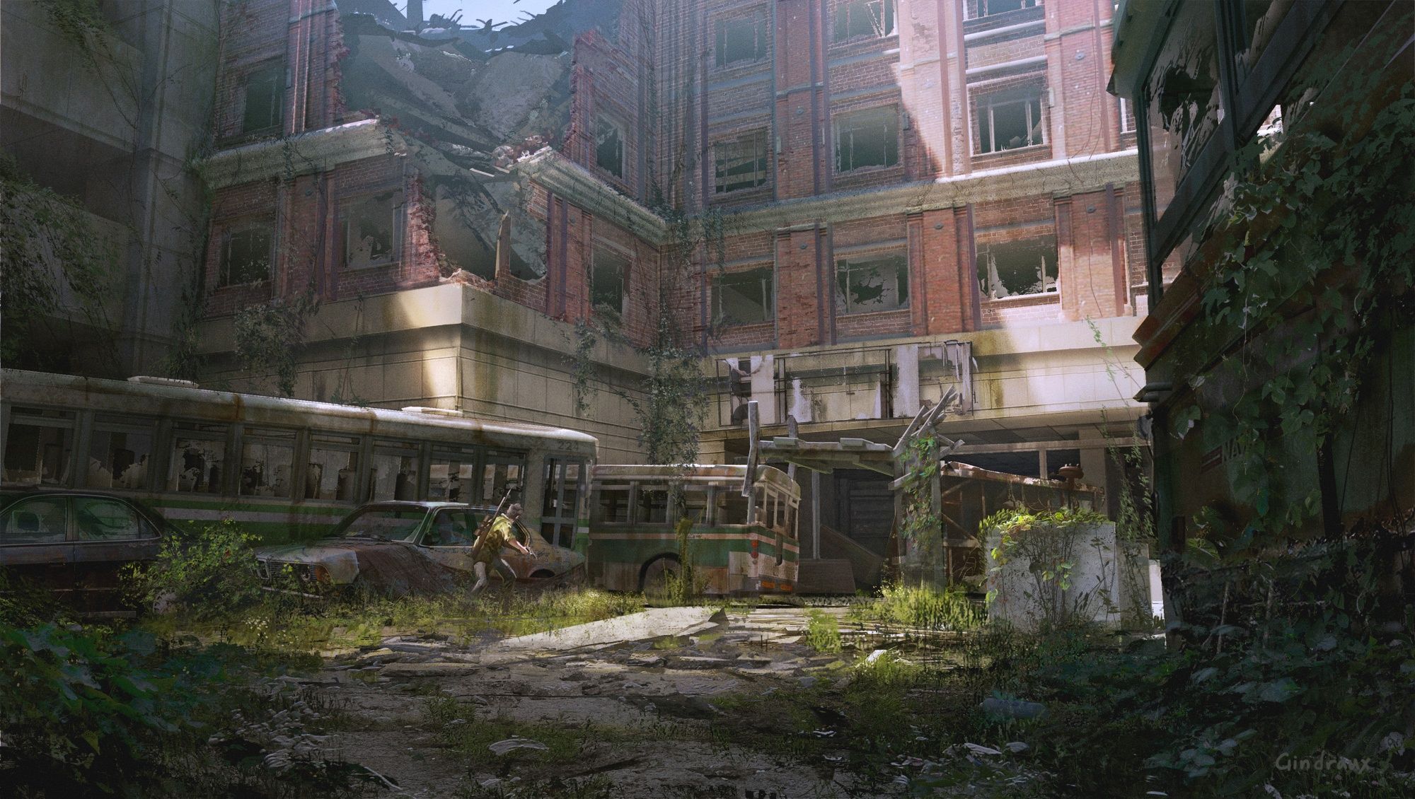 2000x1130 Free building, bus Full HD wallpaper for desktop and phone