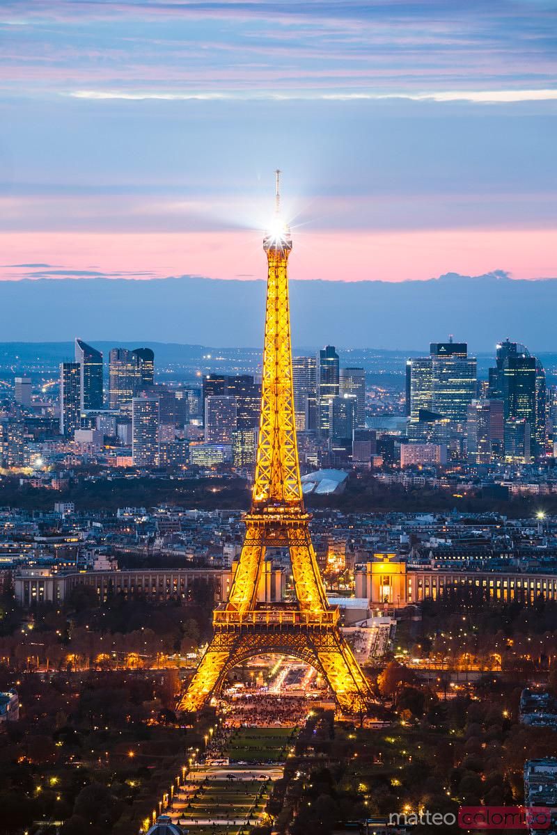 800x1200 Classic Eiffel tower view with blue sky, Paris, France. Royalty Free Image