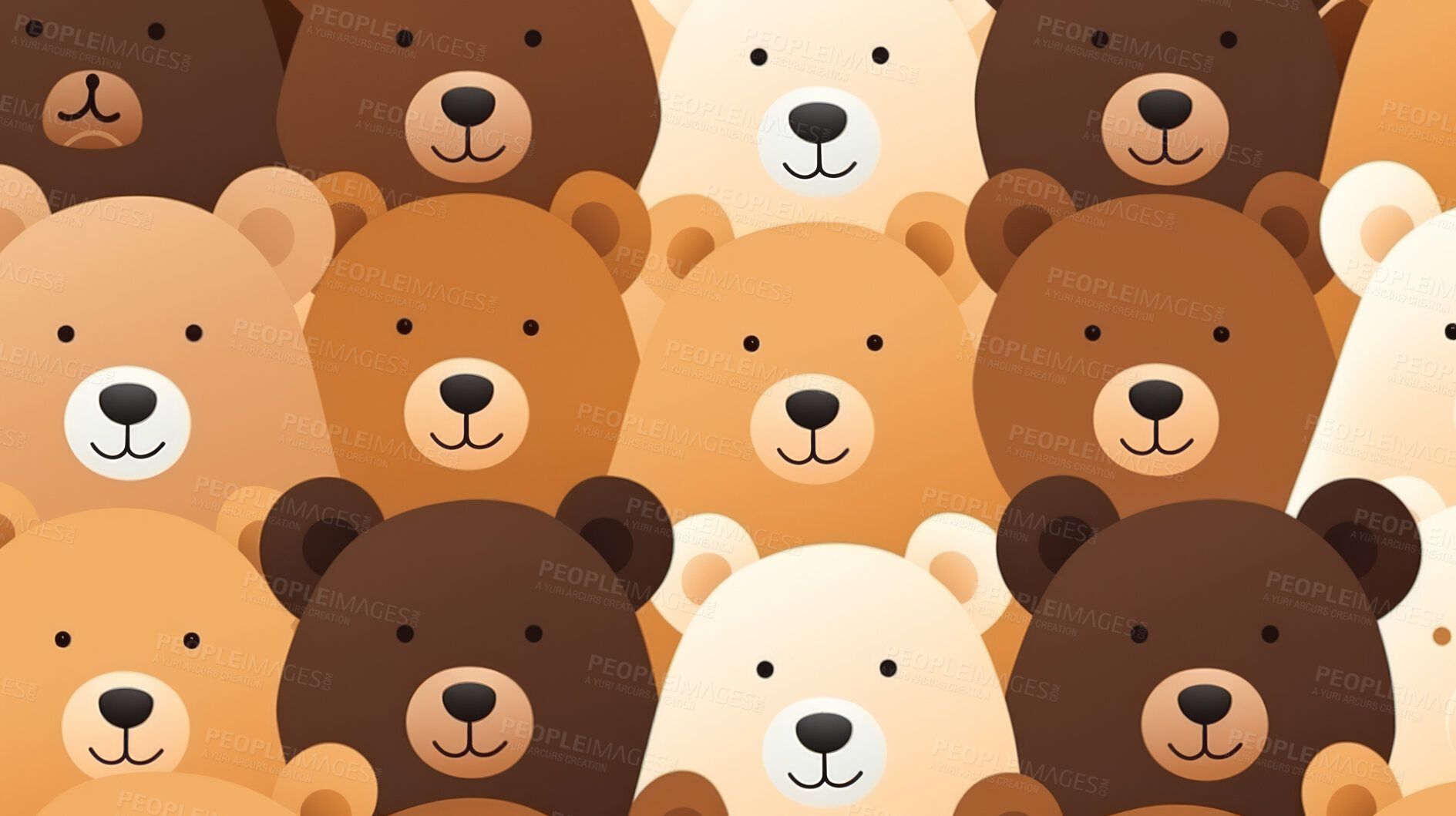 1889x1059 Seamless pattern with cartoon bears. Background wallpaper design concept. Buy on PeopleImages, Picture And Royalty Free Image. Pic 2939702. Zoomed