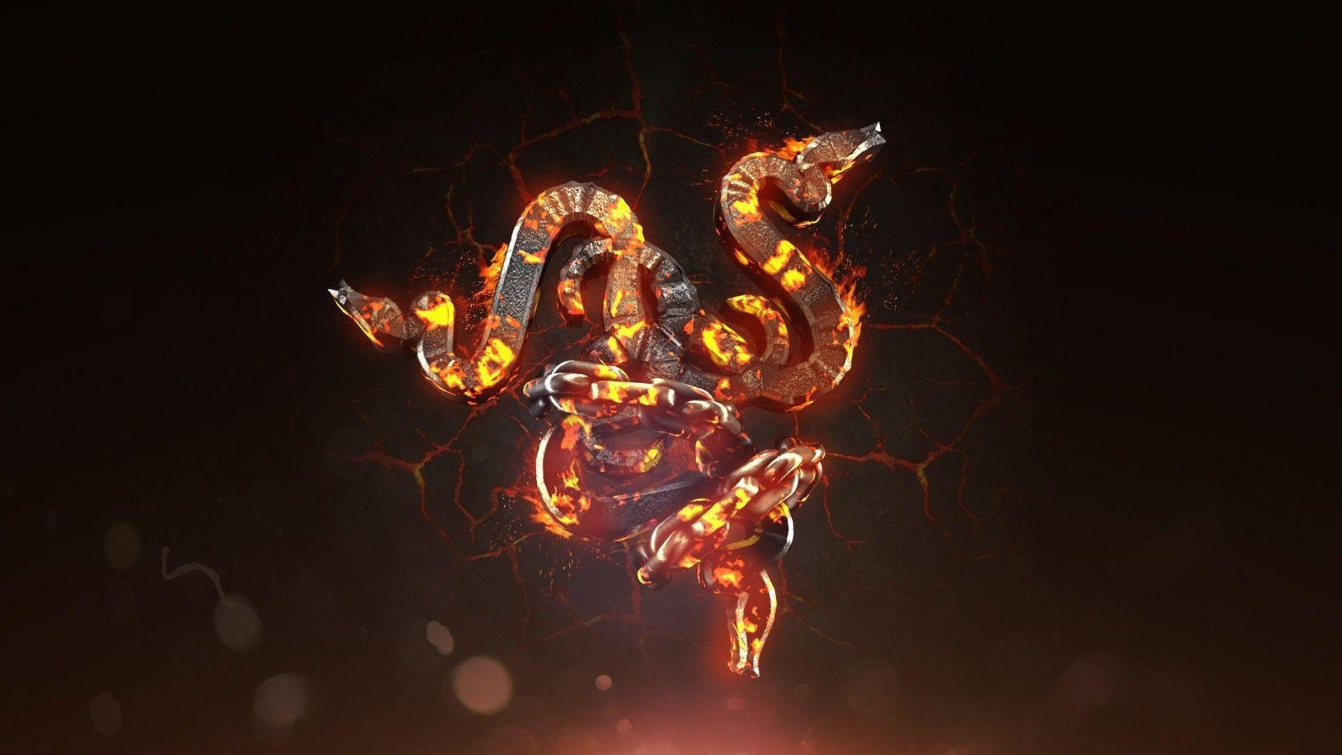 1920x1080 Fire Razer Logo HD Razer Wallpaper