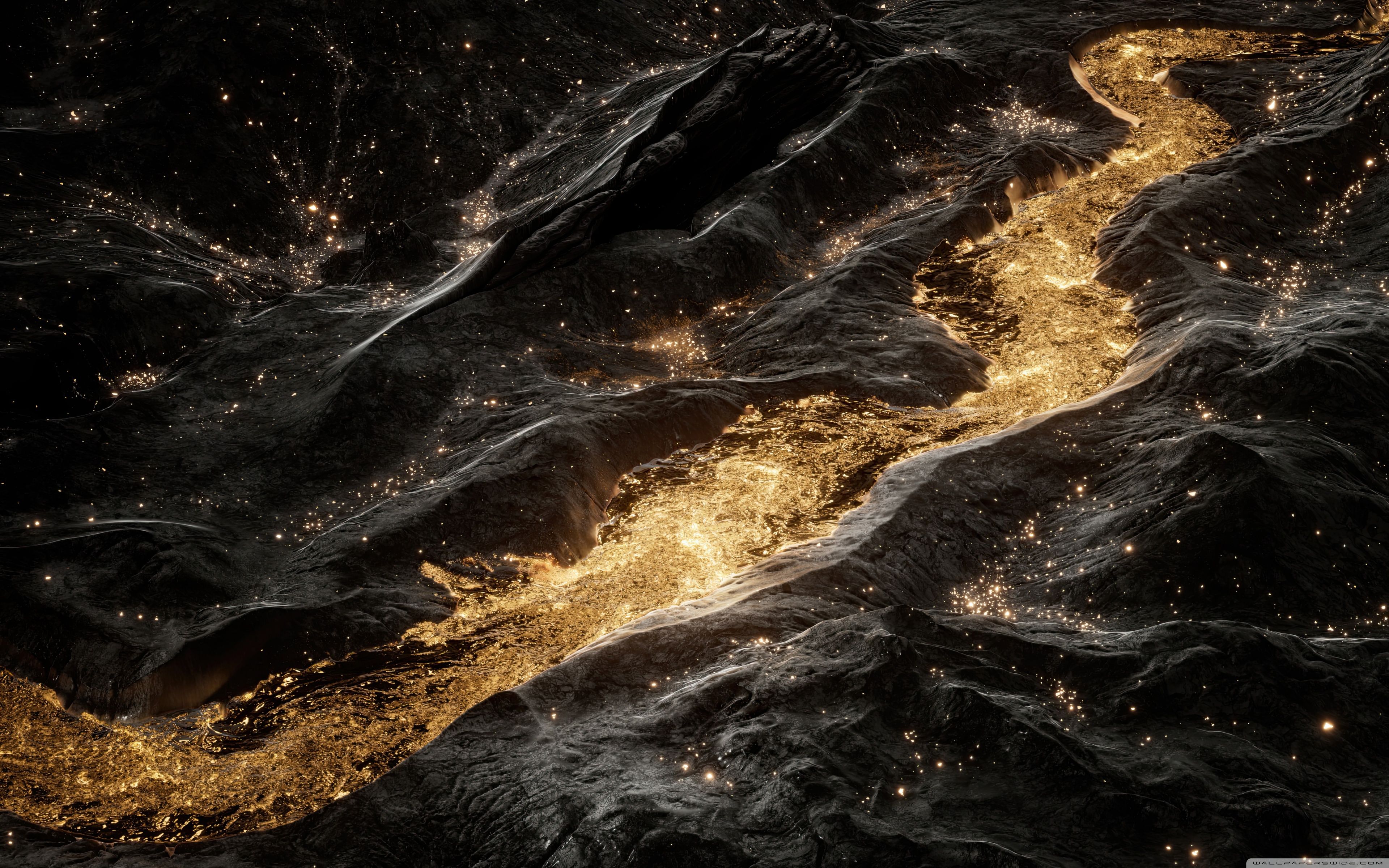 3840x2400 Liquid Gold 4K UHD Wallpaper for UltraHD Desktop and TV : Widescreen and UltraWide Display : Dual Monitor : Smartphone and Tablet Devices