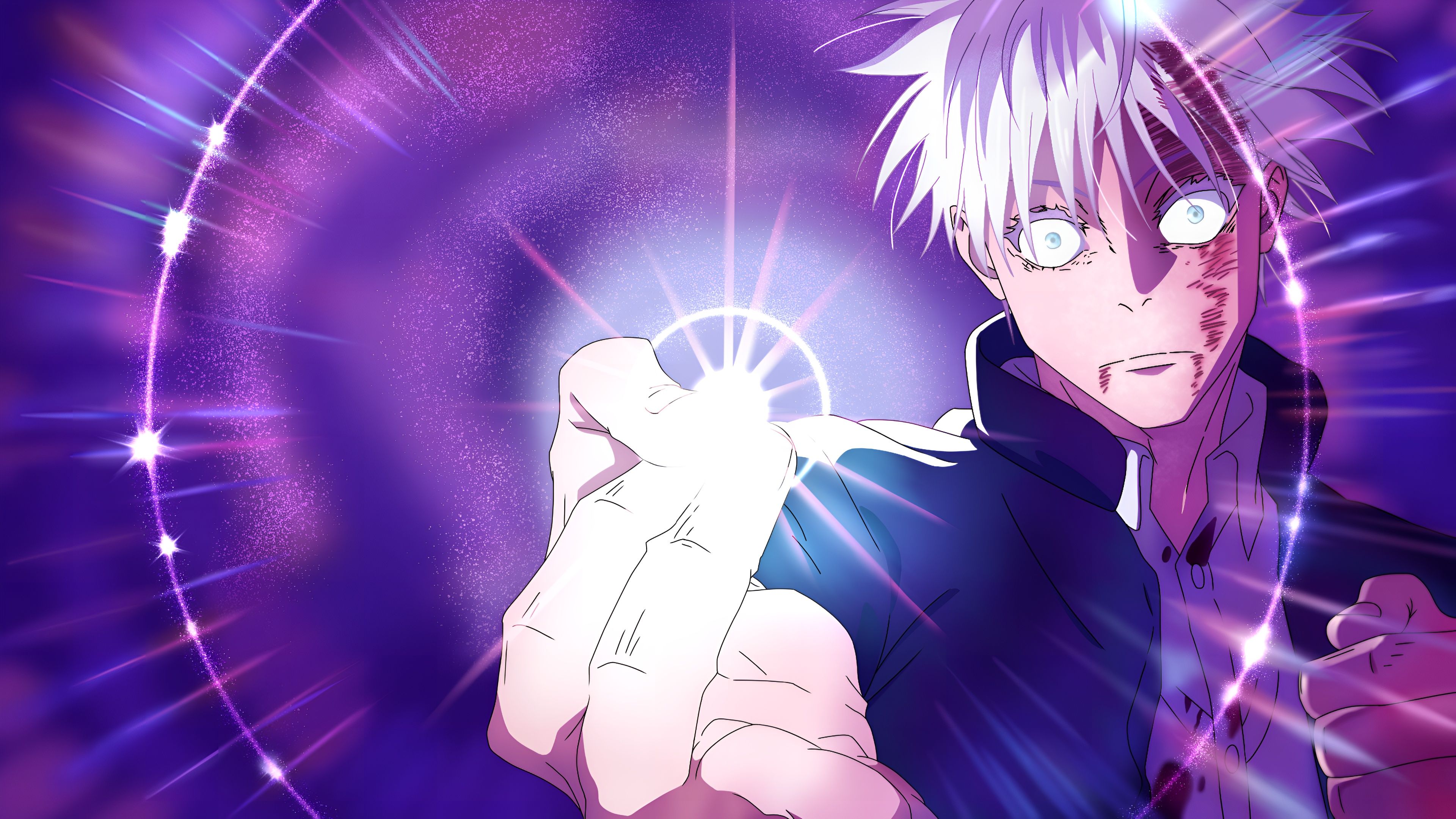 3840x2160 Gojo Satoru Purple Infinity Wallpaper Jujutsu Kaisen 4Kx2160