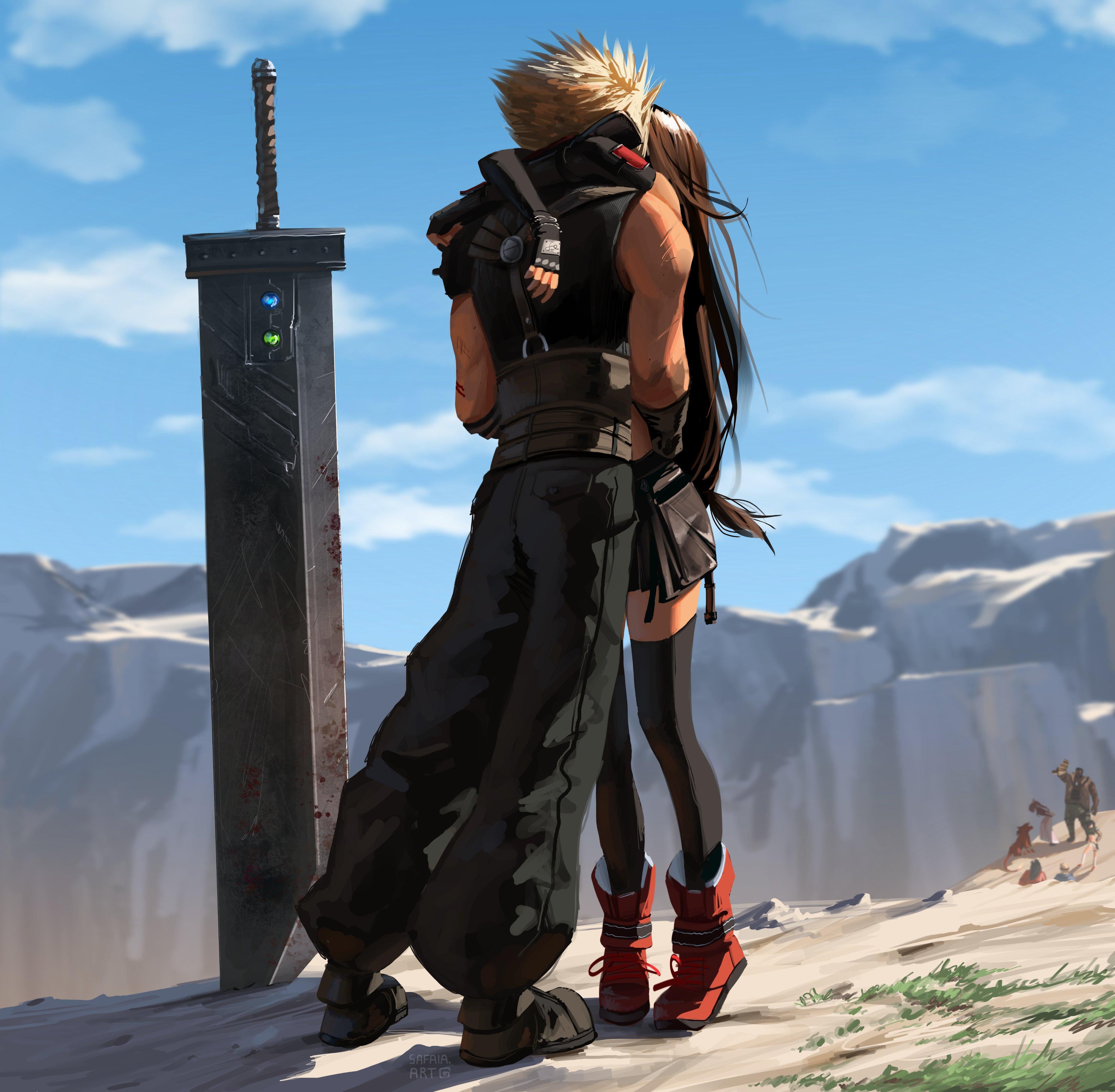 4096x4012 Cloud x Tifa [Art