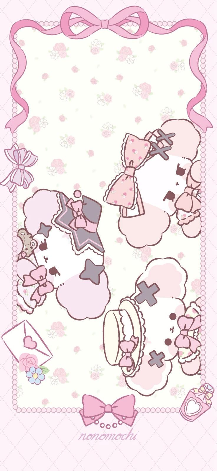 736x1593 Nonomochi wallpaper. Cutecore coquette wallpaper, Kawaii pink wallpaper, Wallpaper sanrio
