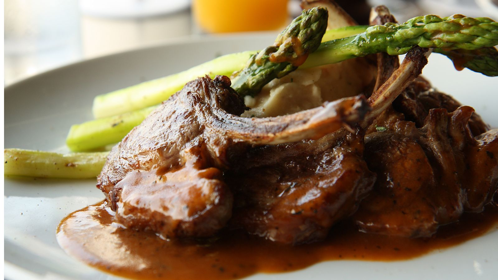 1600x900 Grilled Lamb Chops, New Potatoes, and Asparagus Recipe