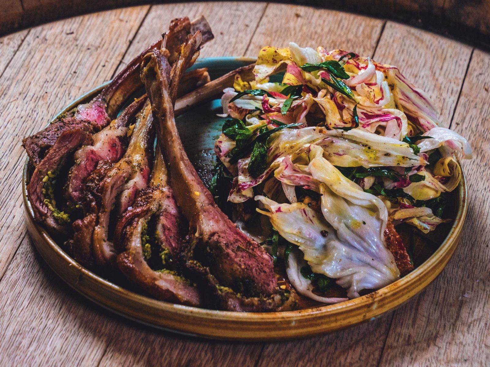 1600x1200 Rack of Lamb with Spring Salad