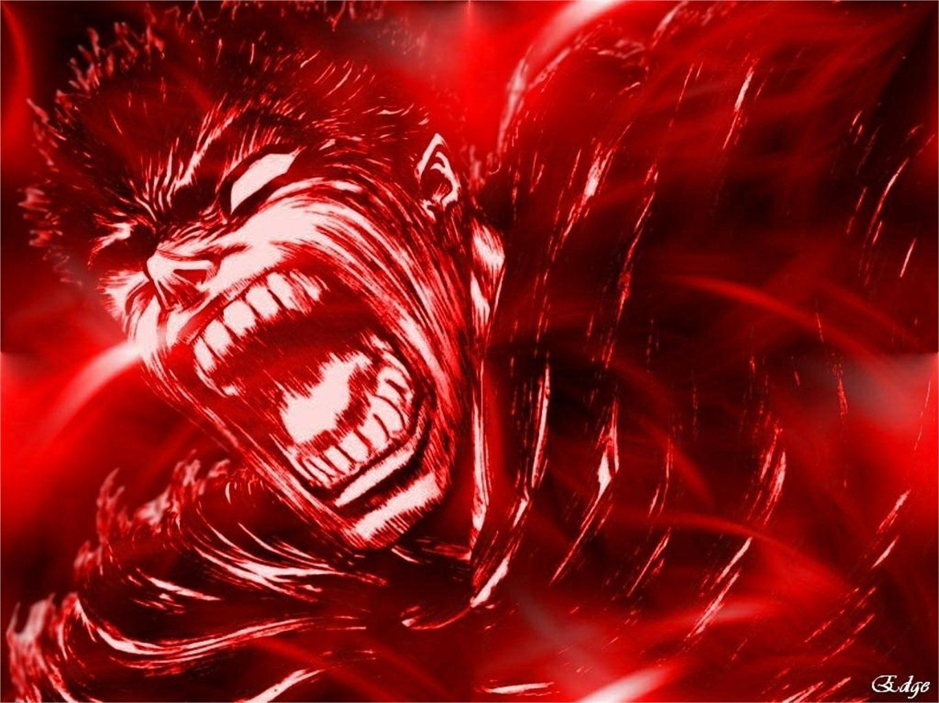 1366x1024 Guts Unleashed: Intense Berserk Anime HD Wallpaperx1024
