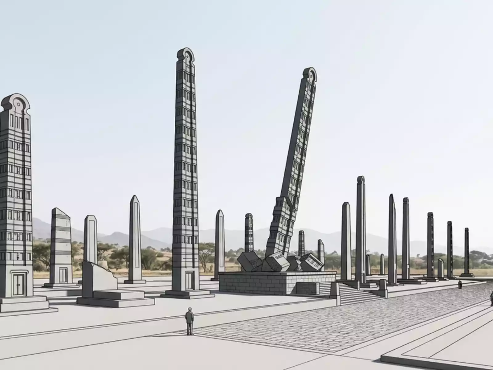 1600x1200 Axum Stelae: monumental towers of the Aksumite kingdom