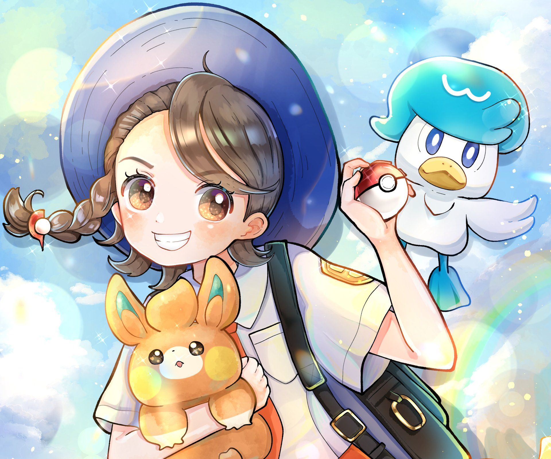 1920x1600 Download Juliana (Pokémon) Quaxly (Pokémon) Video Game Pokémon: Scarlet And Violet Pokemon HD Wallpaperx2262