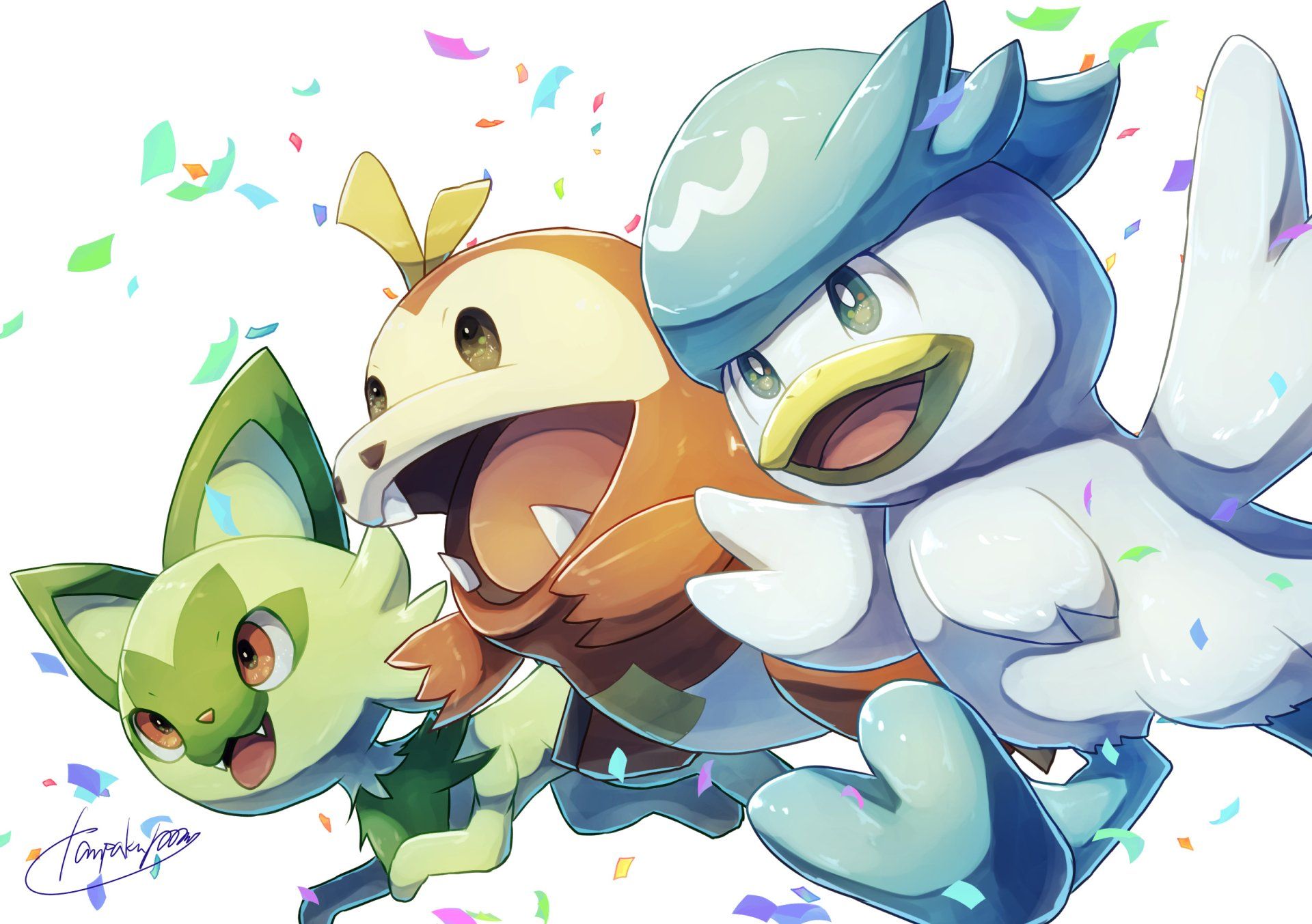 1920x1353 Pokémon Scarlet & Violet HD Wallpaper: Sprigatito, Quaxly & Fuecoco Unite!x1748