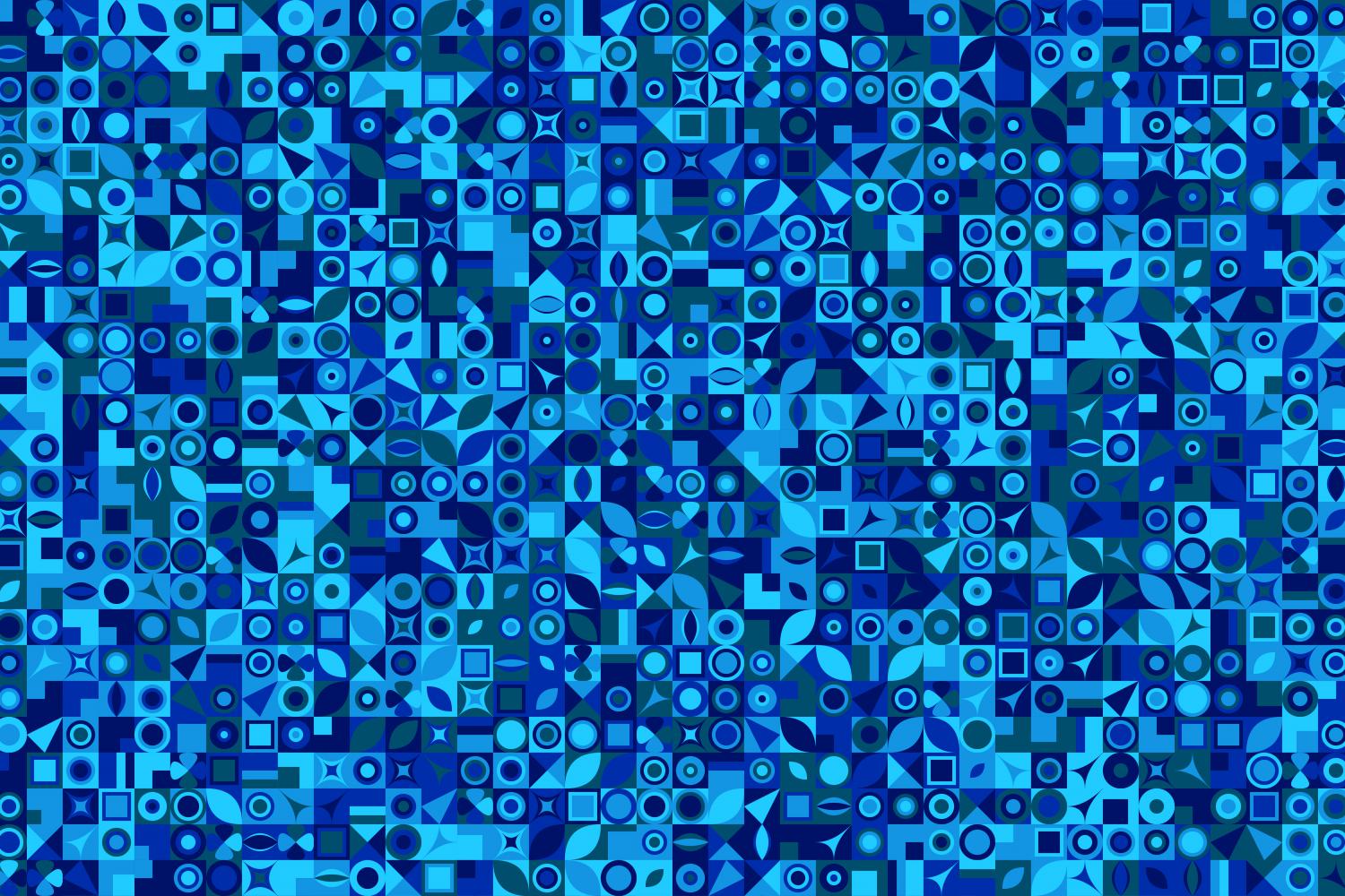 1500x1000 Blue Mosaic Pattern Background Graphic by davidzydd · Creative Fabrica