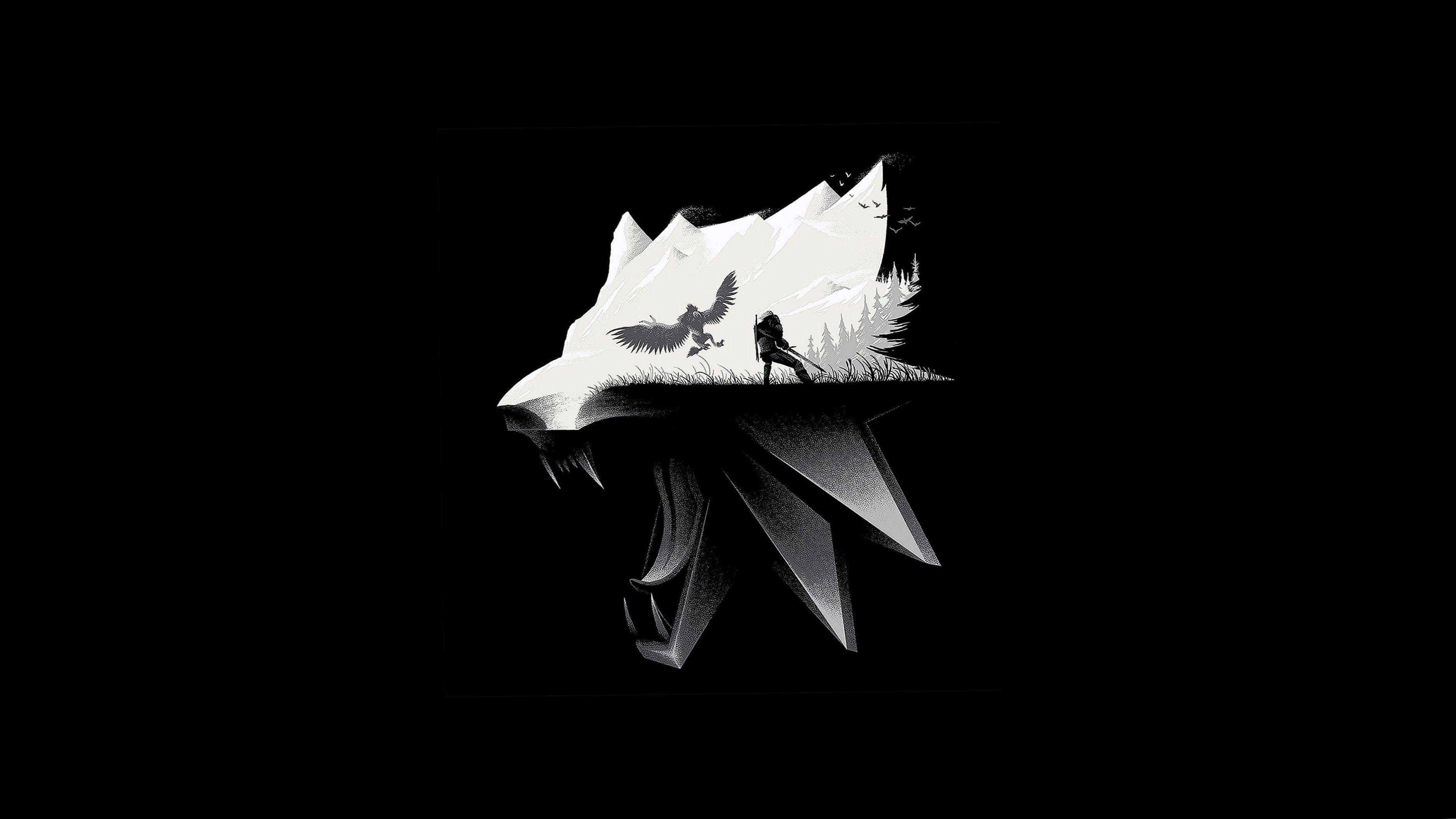 3758x2113 Mac Computer Wolf Wallpaper