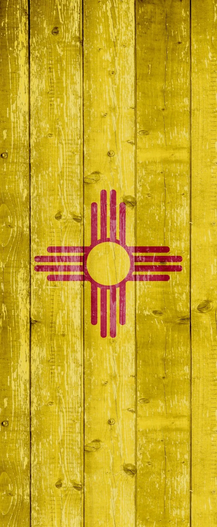 758x1840 Wooden Mural New Mexico Flag Printed Door Wrap