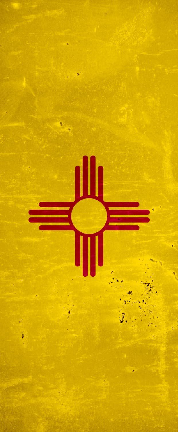 620x1500 Grungy New Mexico Flag Printed Door Wrap