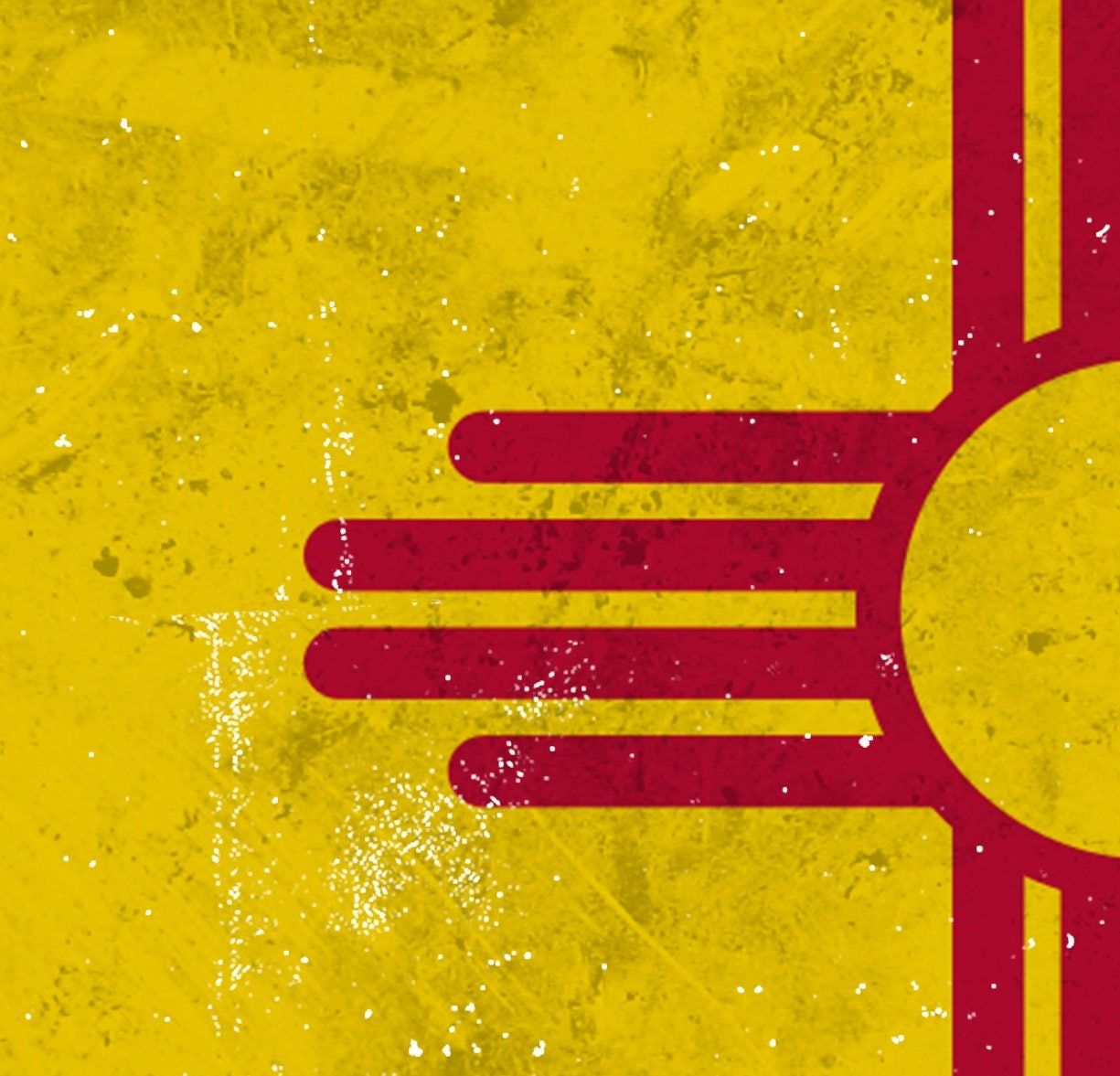 1225x1177 New Mexico Flag Art: NM State Canvas Print or Poster