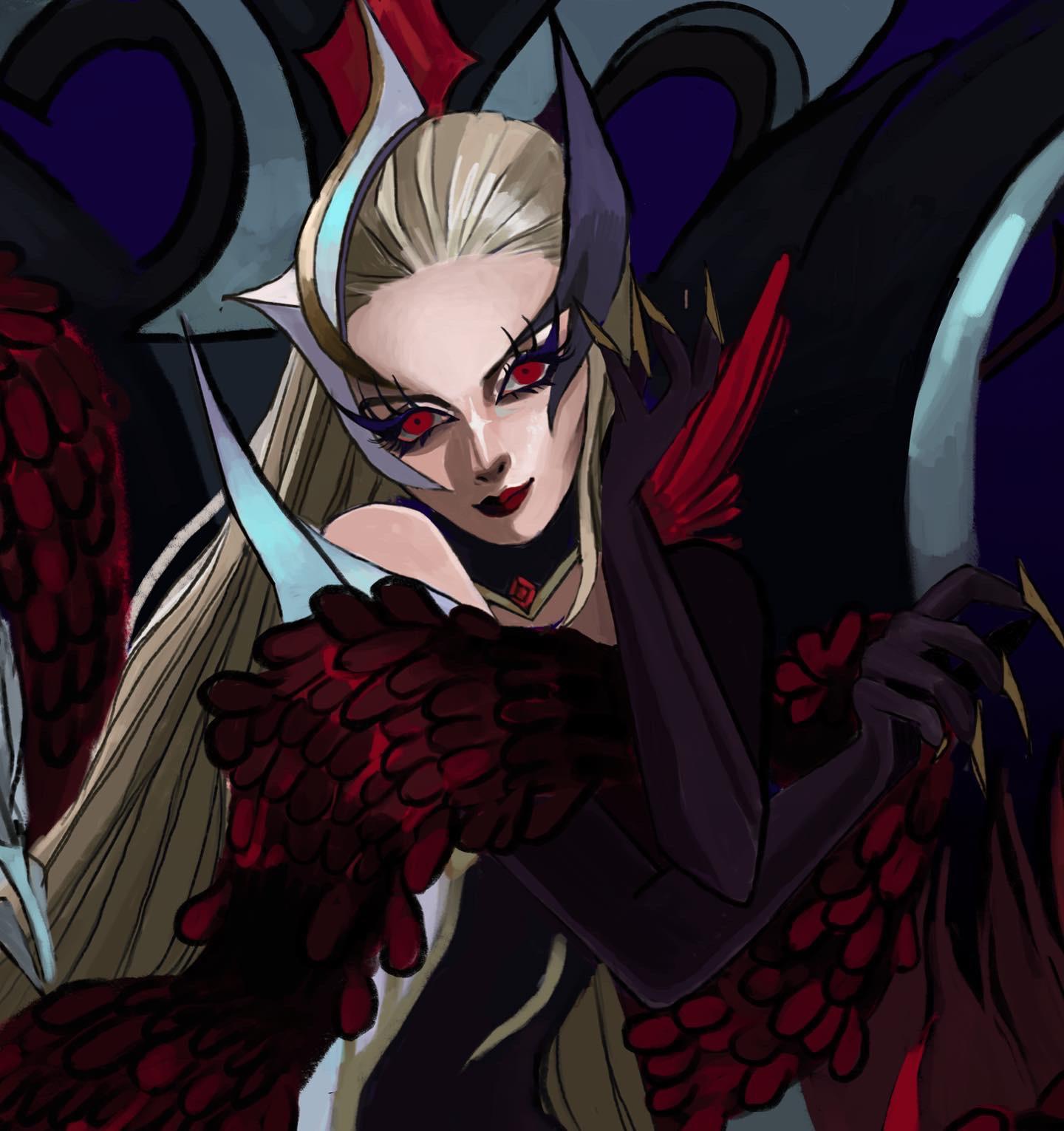 1440x1531 Coven Evelynn fanart! (By me!)