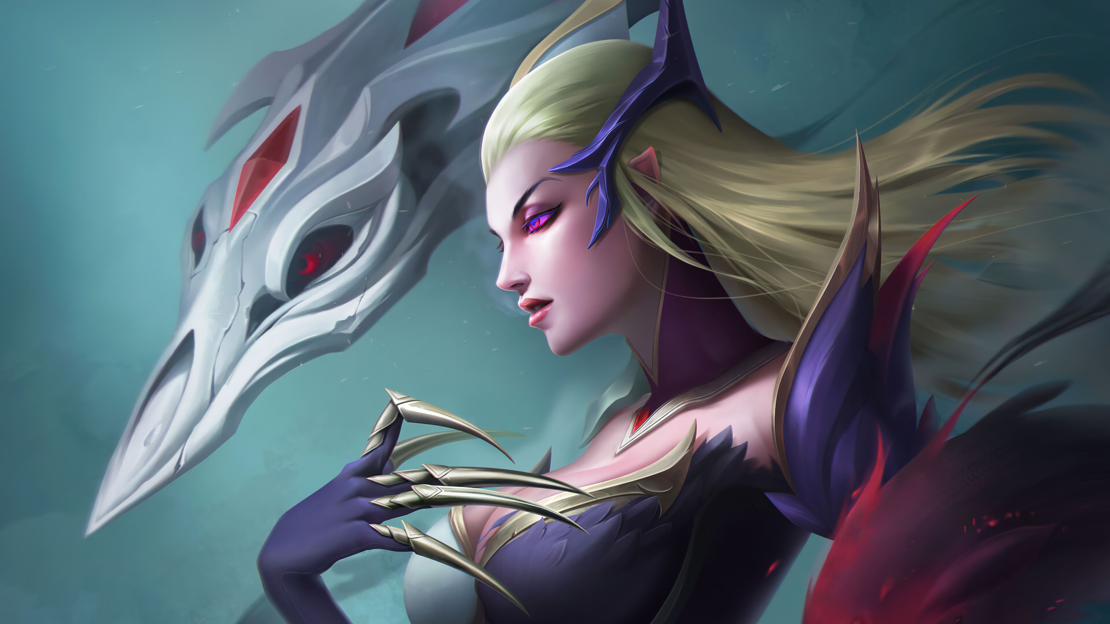 3840x2160 Coven Evelynn LoL Art Wallpaper 4K PC Desktop f