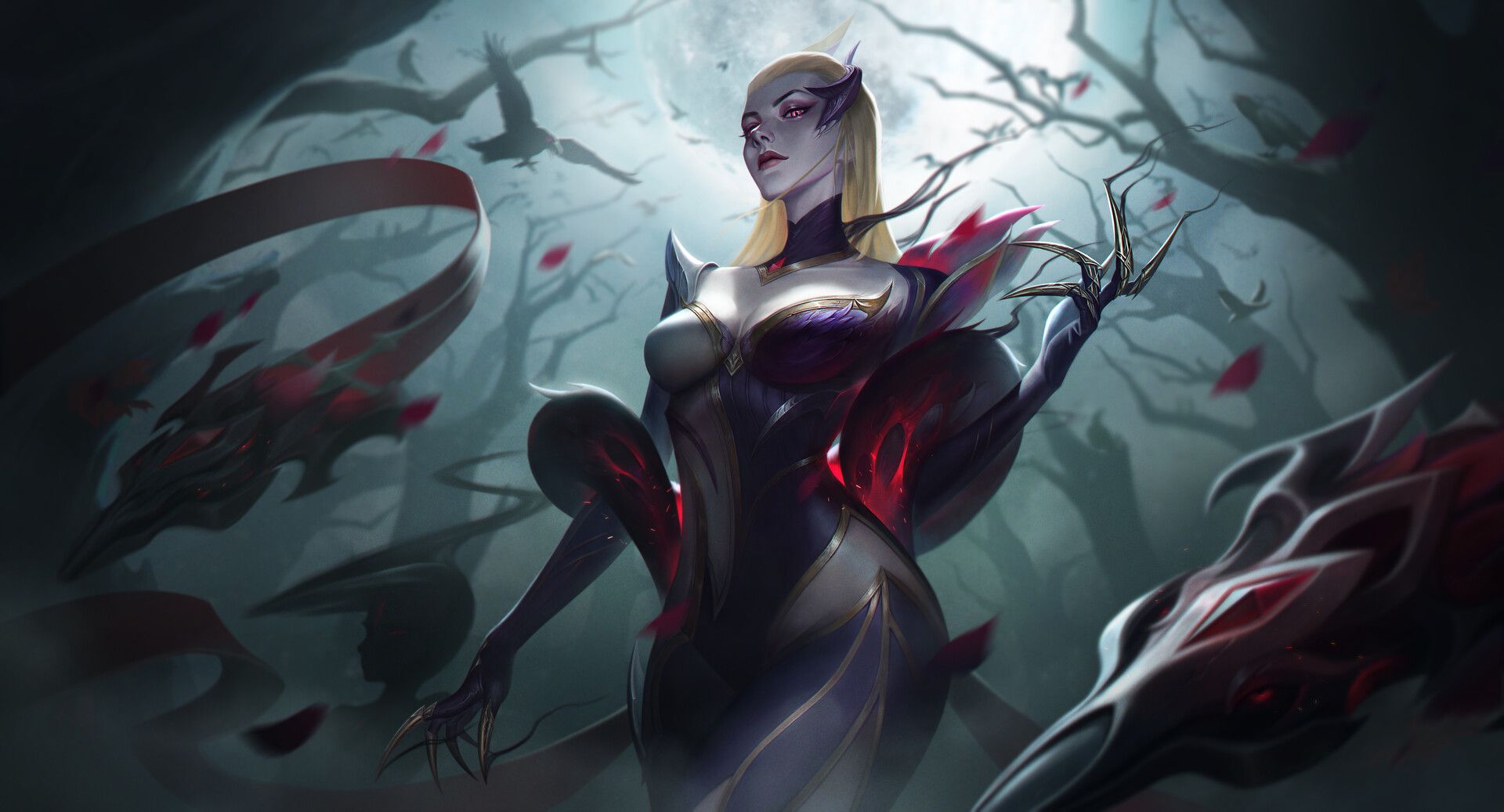 1920x1037 Coven Evelynn Fanart