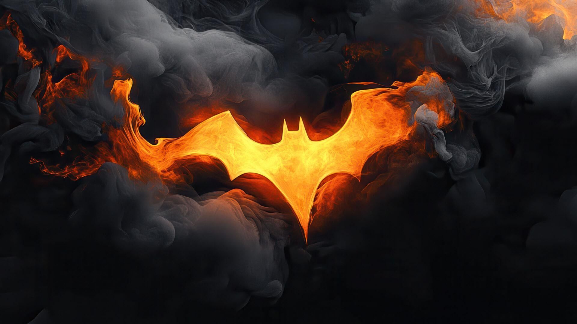 1920x1080 Fiery Batman Logo [1920x1080]